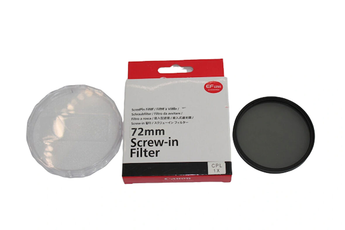 Canon 72 mm CPL Polarize Filtre | EF 35mm f/1.4L II USM, EF 50mm f/1.2L USM, EF 85mm f/1.2L II USM Uyumlu
