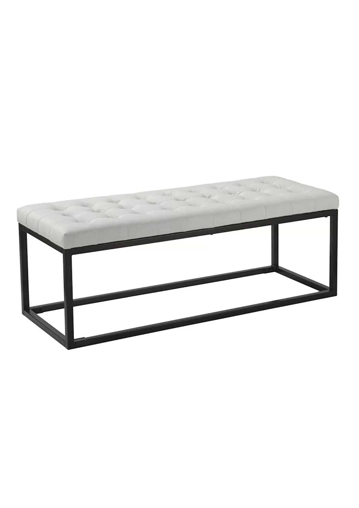 Capra Modern Döşemeli Metal Ayaklı Bench