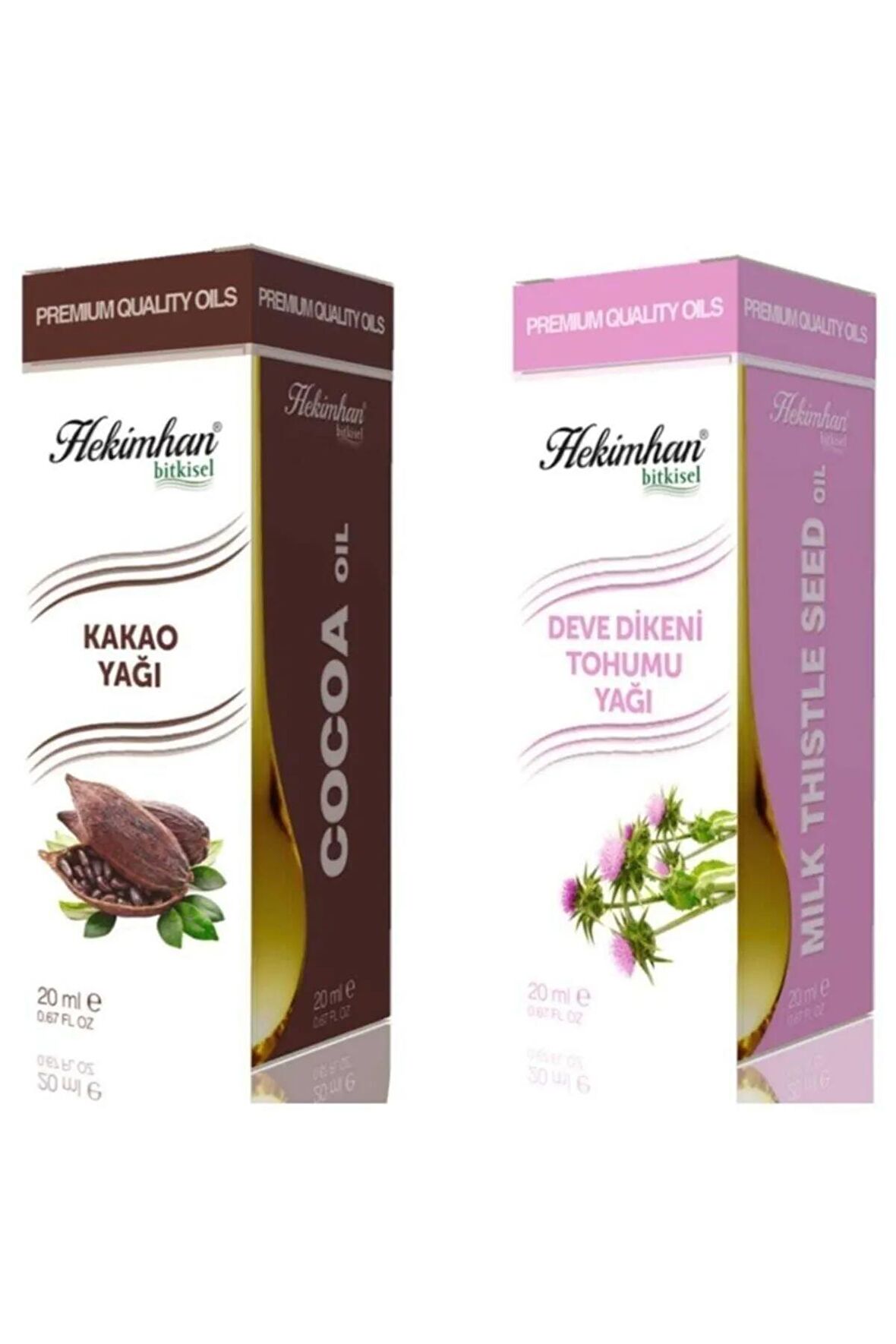 Kakao Yağı 20 Ml Ve Deve Dikeni Tohumu Yağı 20 Ml