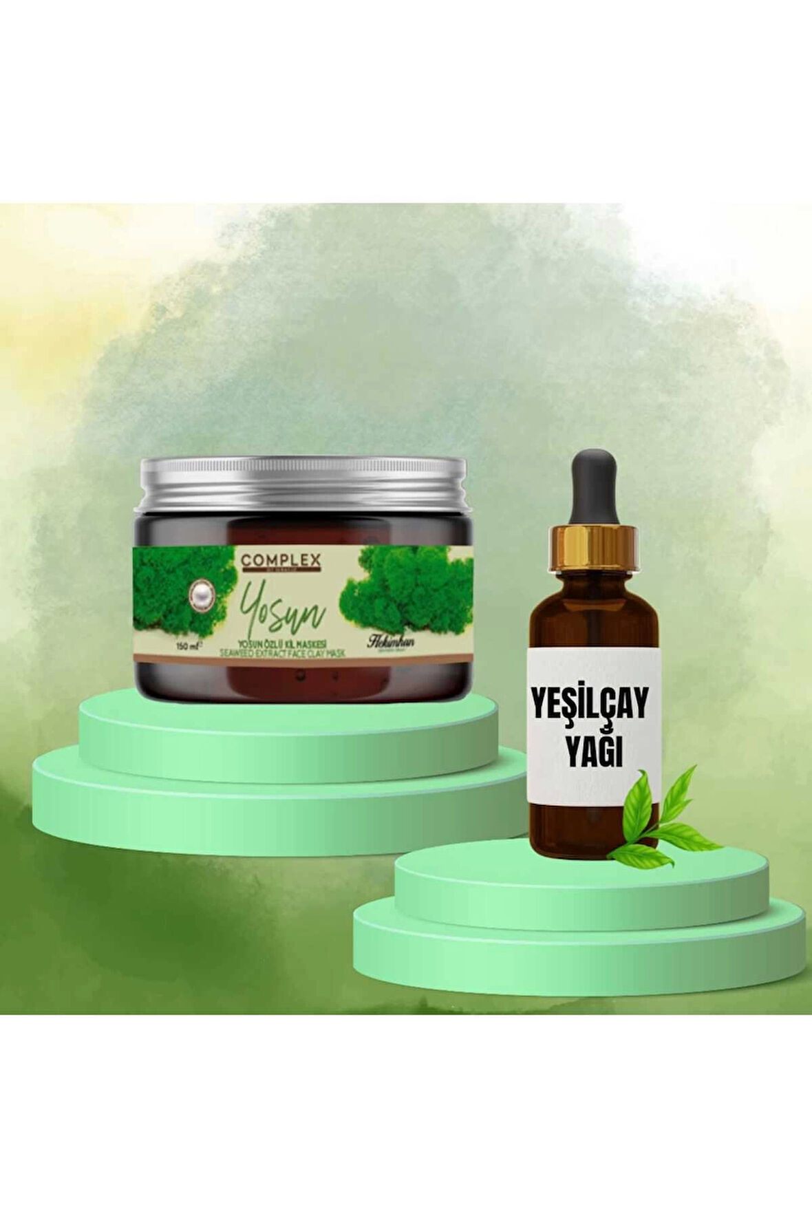 Yosun Özlü Kil Maskesi + Yeşilçay Yağı