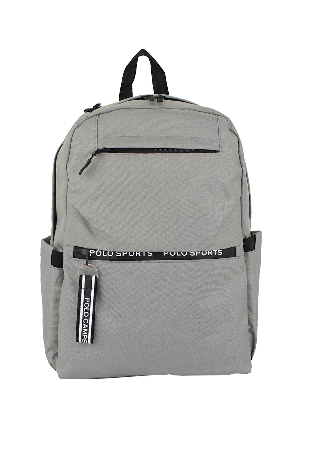 Gri Kadın Sırt Çanta Geniş İç Hacim Su Geçirmez Kumaş Yandan Cepli