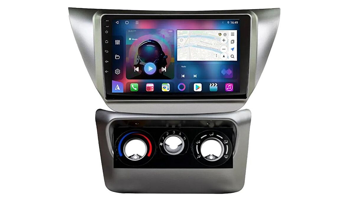 Mitsubishi Lancer (2005) Uyumlu Android Multimedya Sistemi – 4 Çekirdek İşlemci, 4GB RAM, 64GB Hafıza, CarPlay & Android Auto, Geri Görüş Kamerası