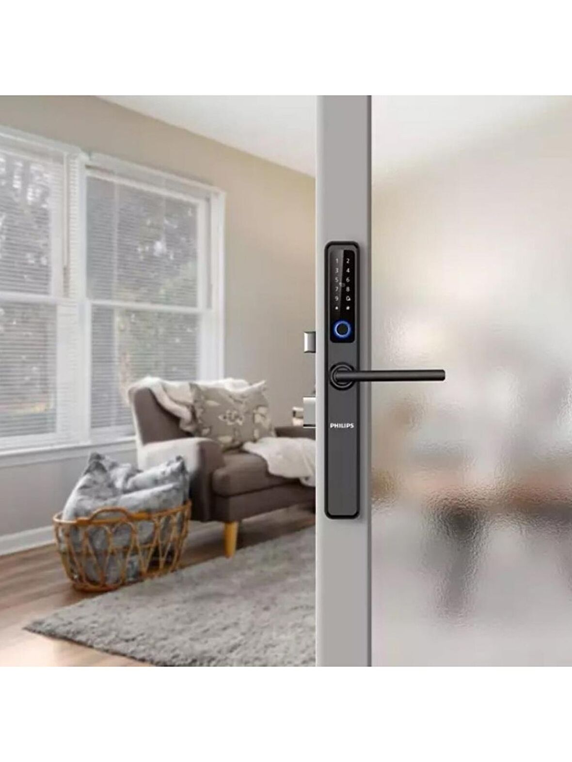 Philips Akıllı Kilit DDL608-5HWS, Dar Çerçeve Kapılara Uygun (Alüminyum, Ahşap , Steel)