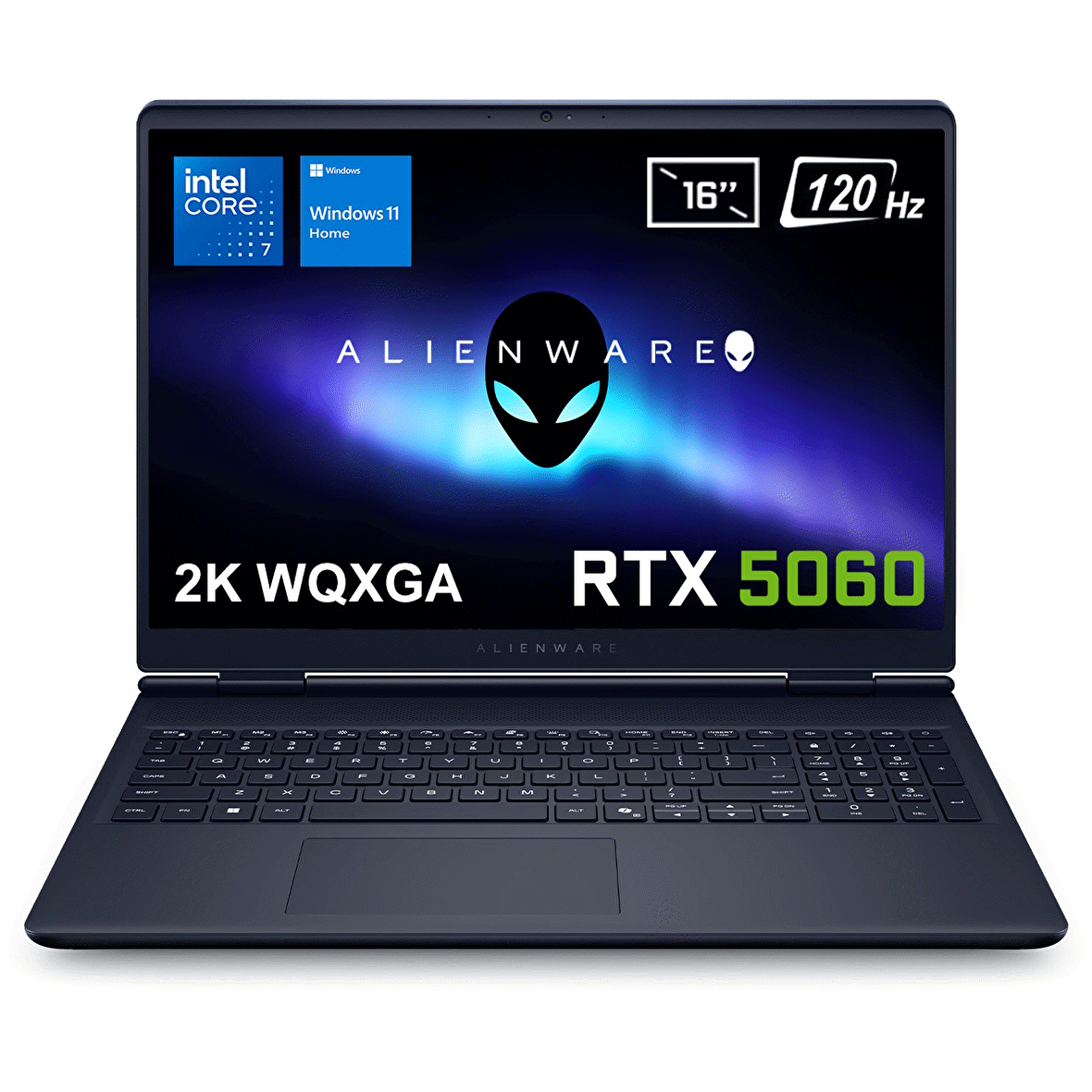 Dell Alienware 16 Aurora Intel Core 7-240H 16GB DDR5 1TB SSD RTX5060 8GB 16 inç 2K WQXGA 120Hz WVA W11 Home Gaming Laptop (AC16250-C716156W)