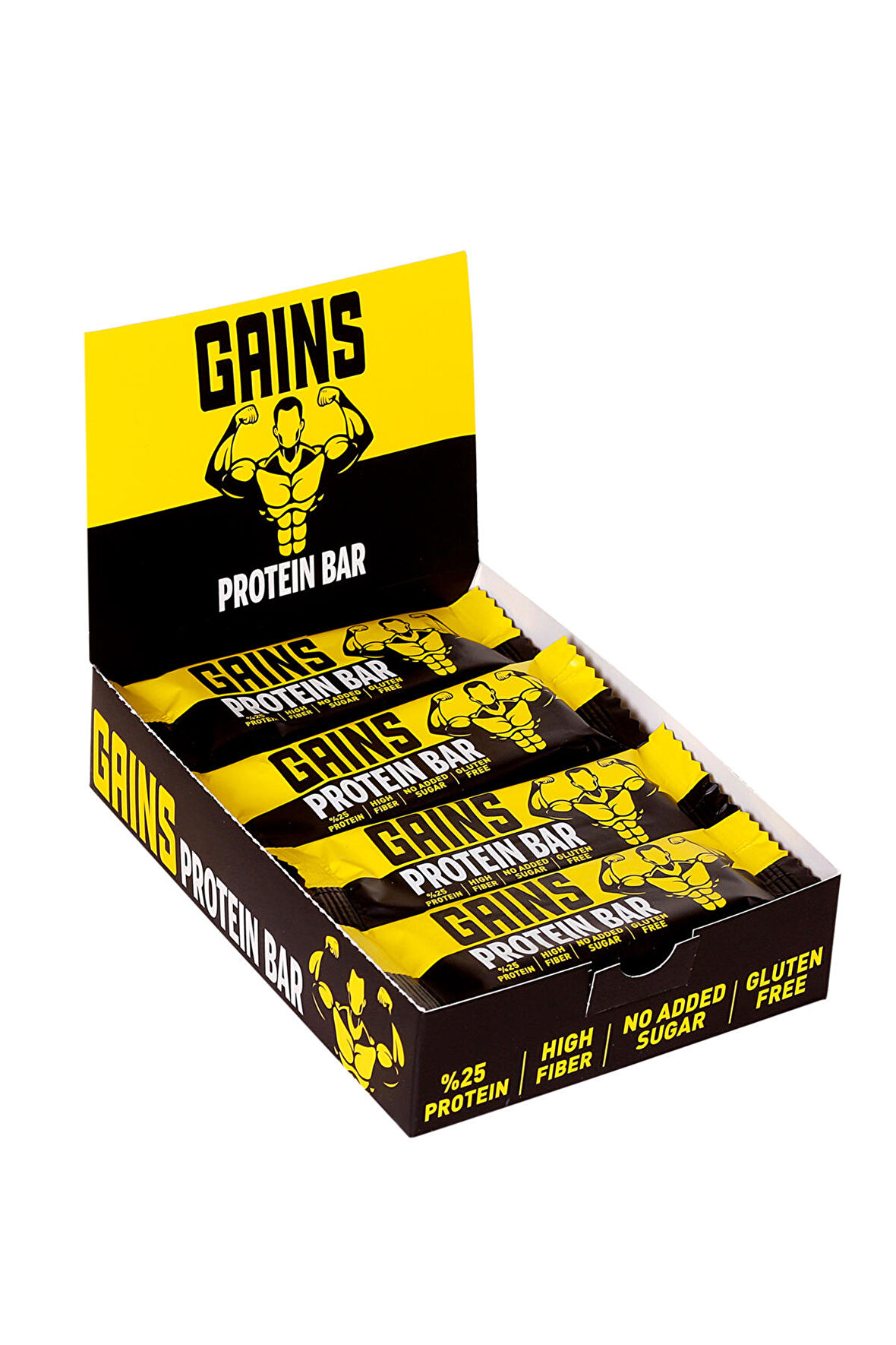 Gains Whey Proteinli Yer Fıstık Barı 40 Gr X 12 Paket