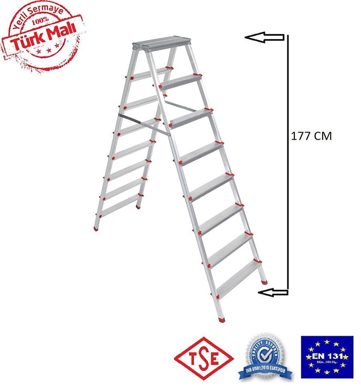 beykon çift çıkışlı 8 basamaklı merdiven