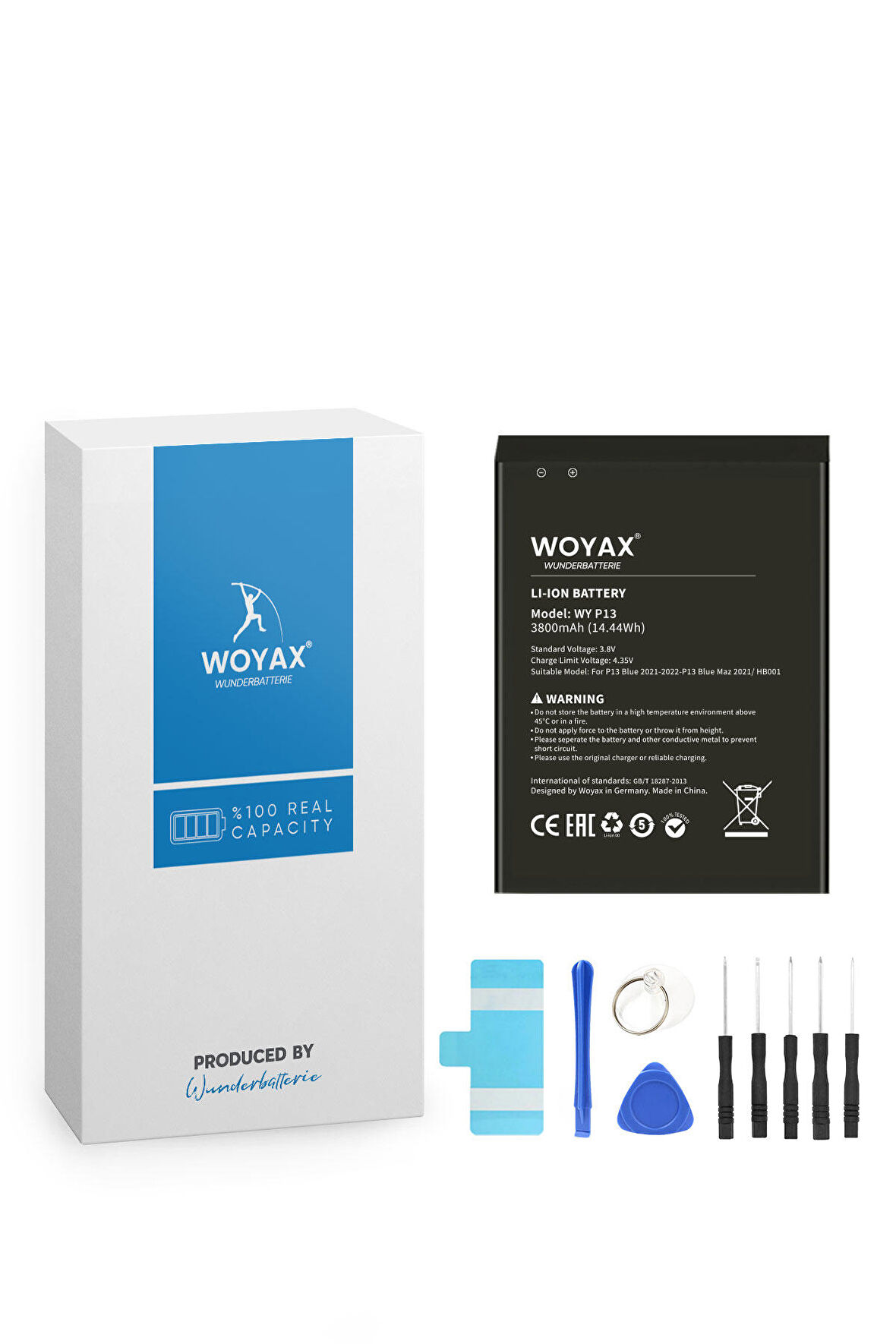 Woyax by Deji Reeder P13 Blue 2021 / P13 Blue 2022 / P13 Blue Max 2021 Batarya