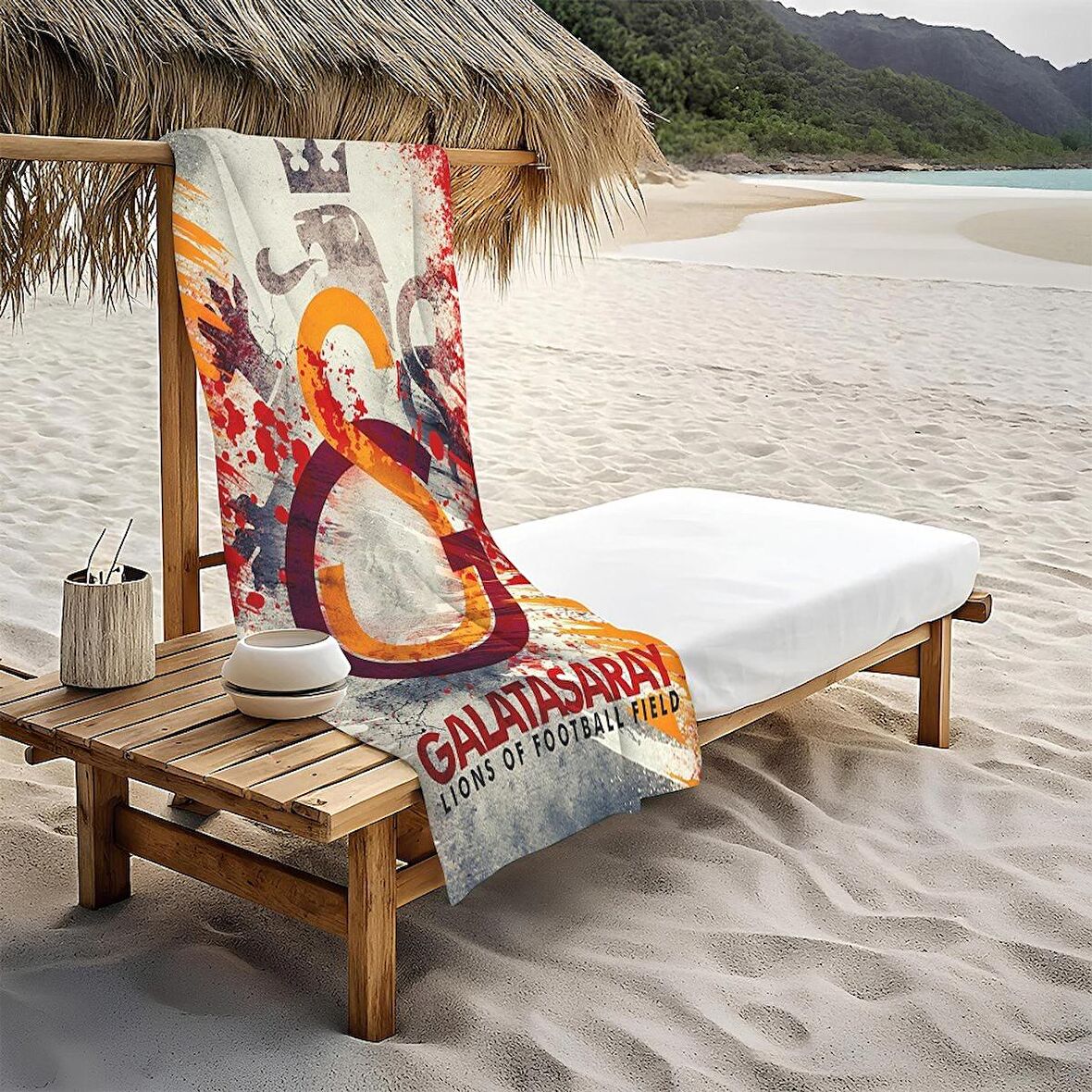 Dekoratif Modern Desenli Plaj Deniz Havlusu Peştamal 80x160 CM TRF03