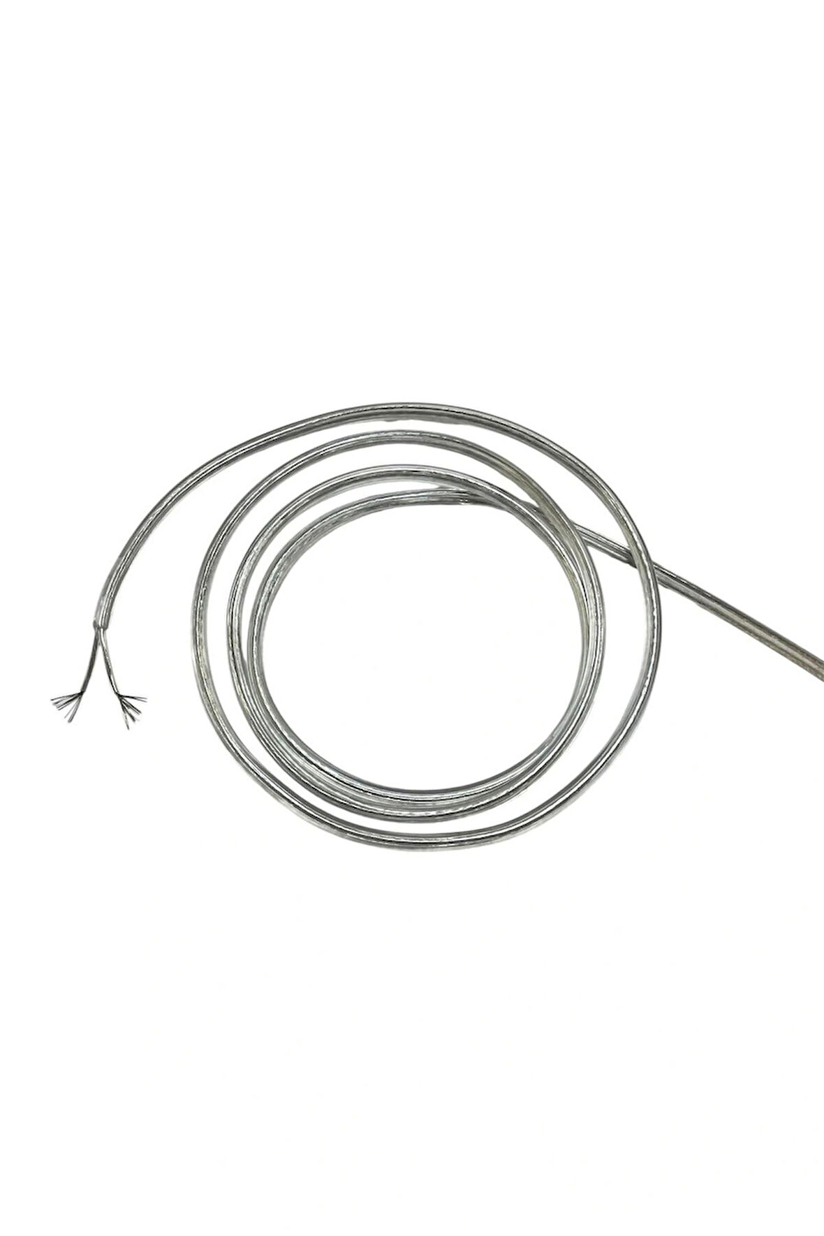 Aydınlatma Elektrik Kablosu (2*0,50 TTR Yuvarlak Tip) (Kalaylı) Şeffaf 3 Metre