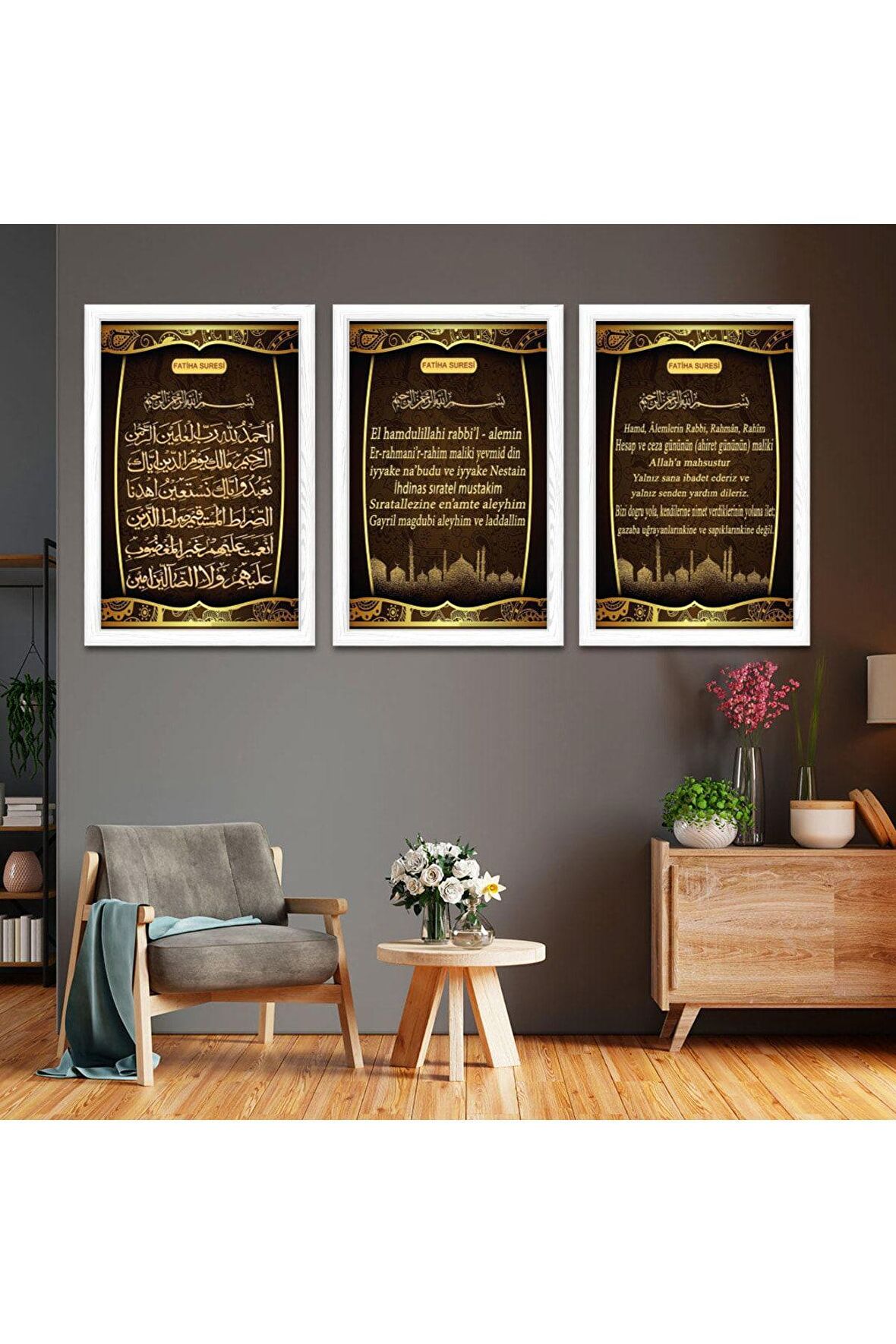 120x80 Cm Mavi Banklı Yol Manzara Kanvas Tablo