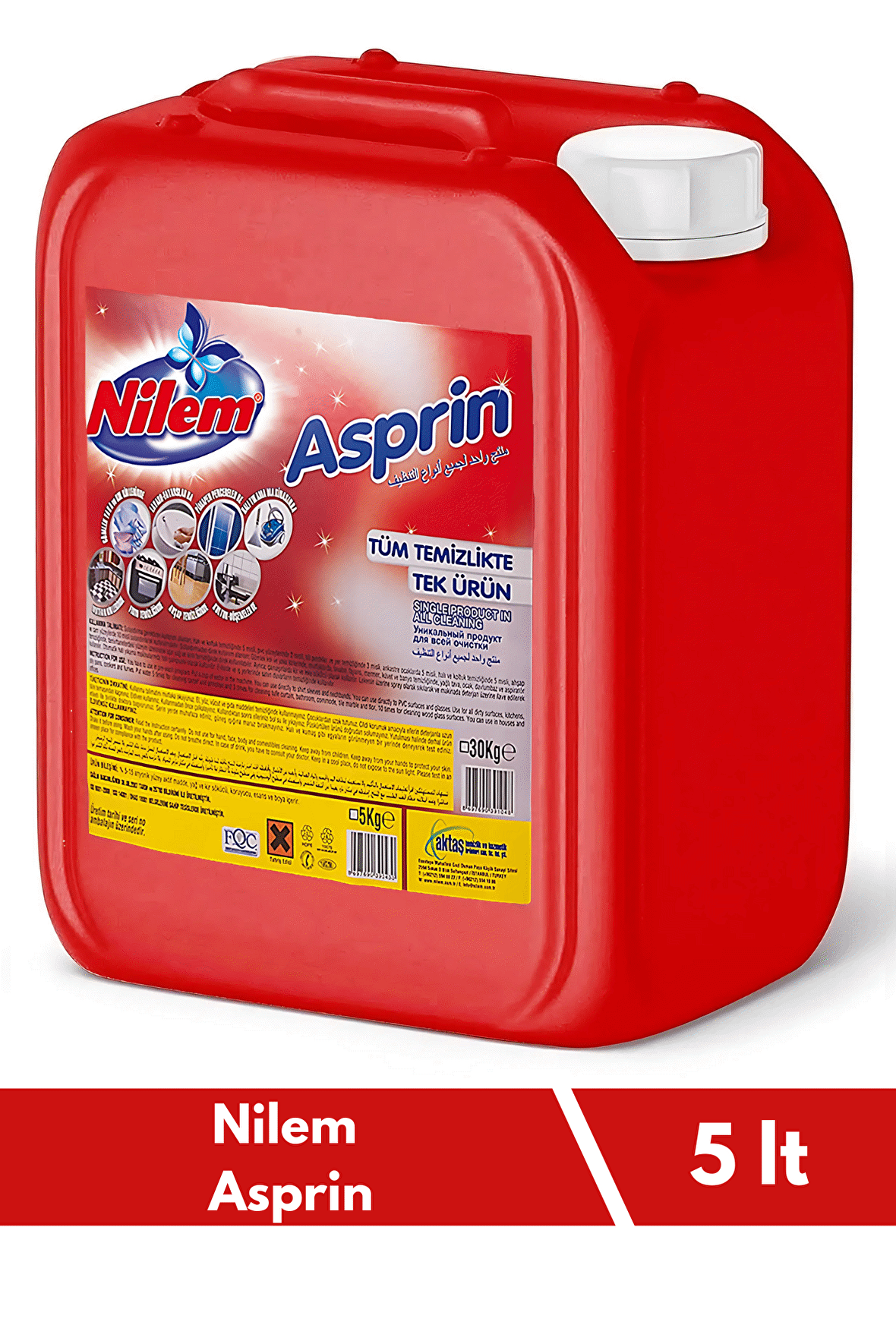 Nilem Asprin Çok Amaçlı Temizleyici 5 Litre