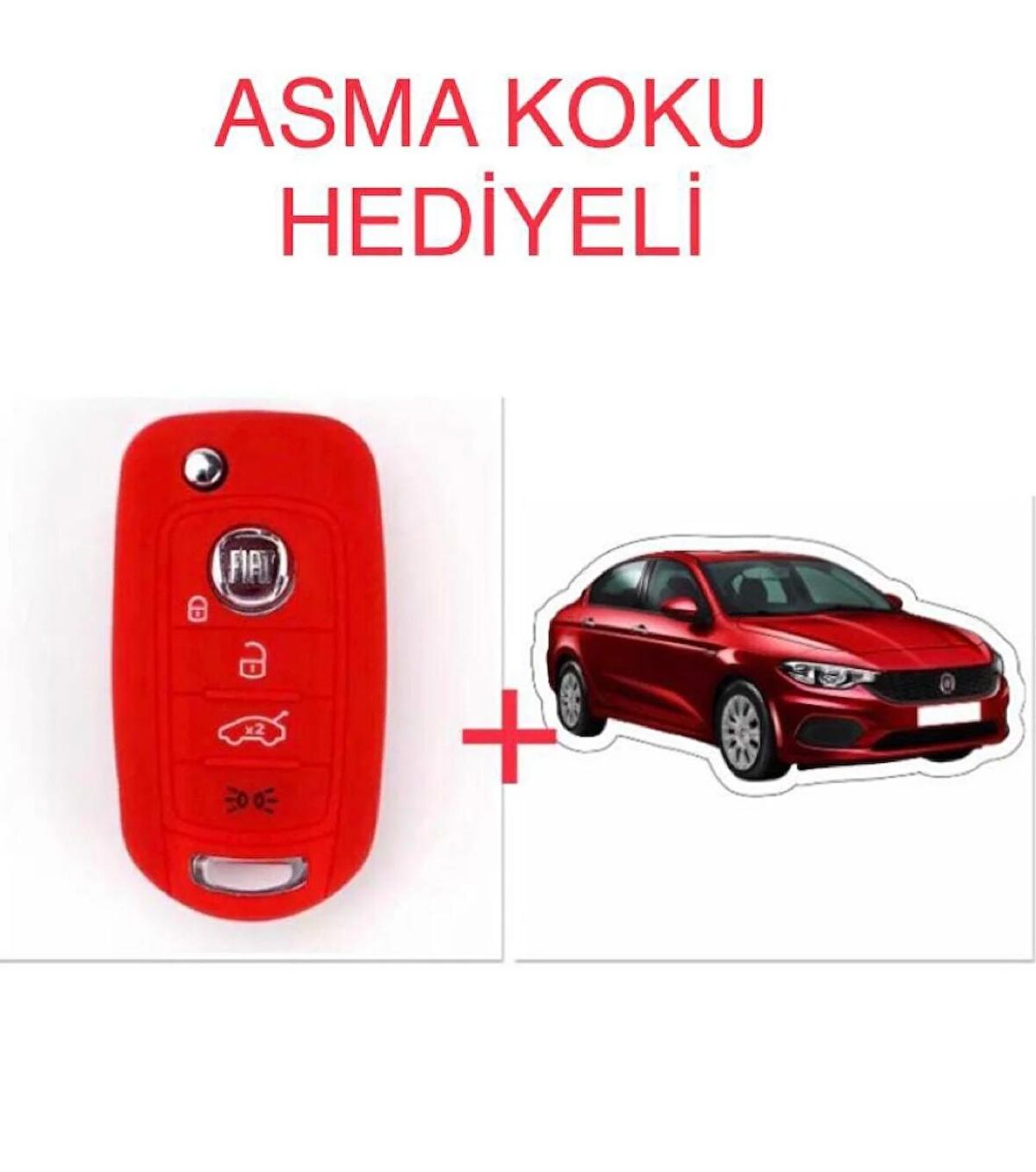 Fiat Egea 500x Silikon Anahtar Koruma Kılıfı + 5 Adet Hediye Koku 2.Resime Bakınız Uyumlu Anahtar Modeline