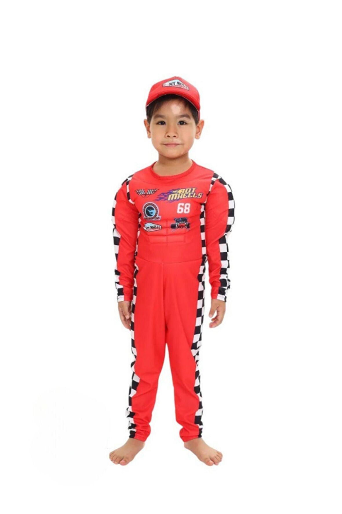 Formula 1 - Yarışçı Kaslı Çocuk Kostümü