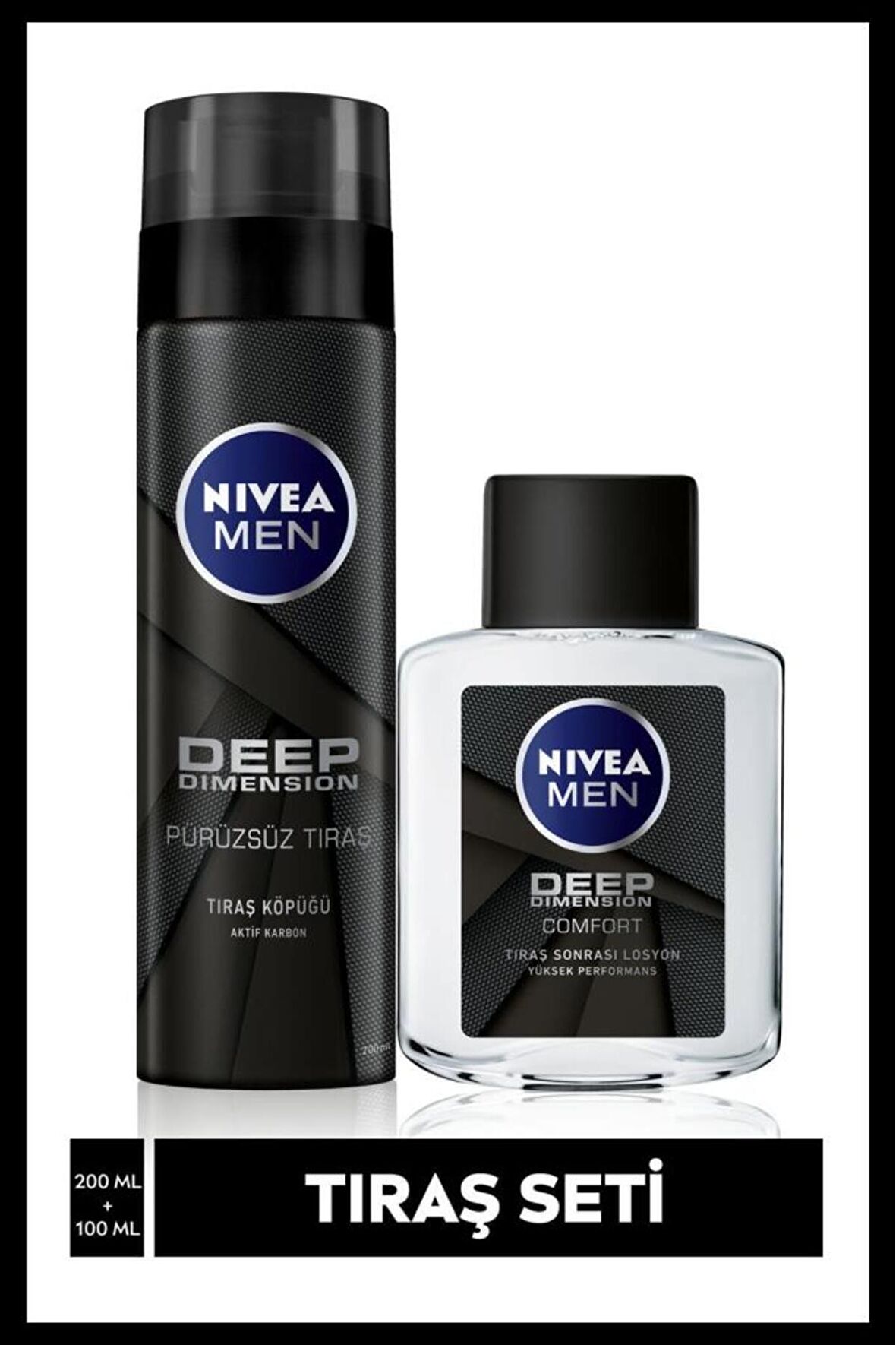 Nivea Men Deep Tıraş Seti,tıraş Köpüğü 200 Ml,tıraş Sonrası Losyon 100 Ml,kusursuz Tıraş