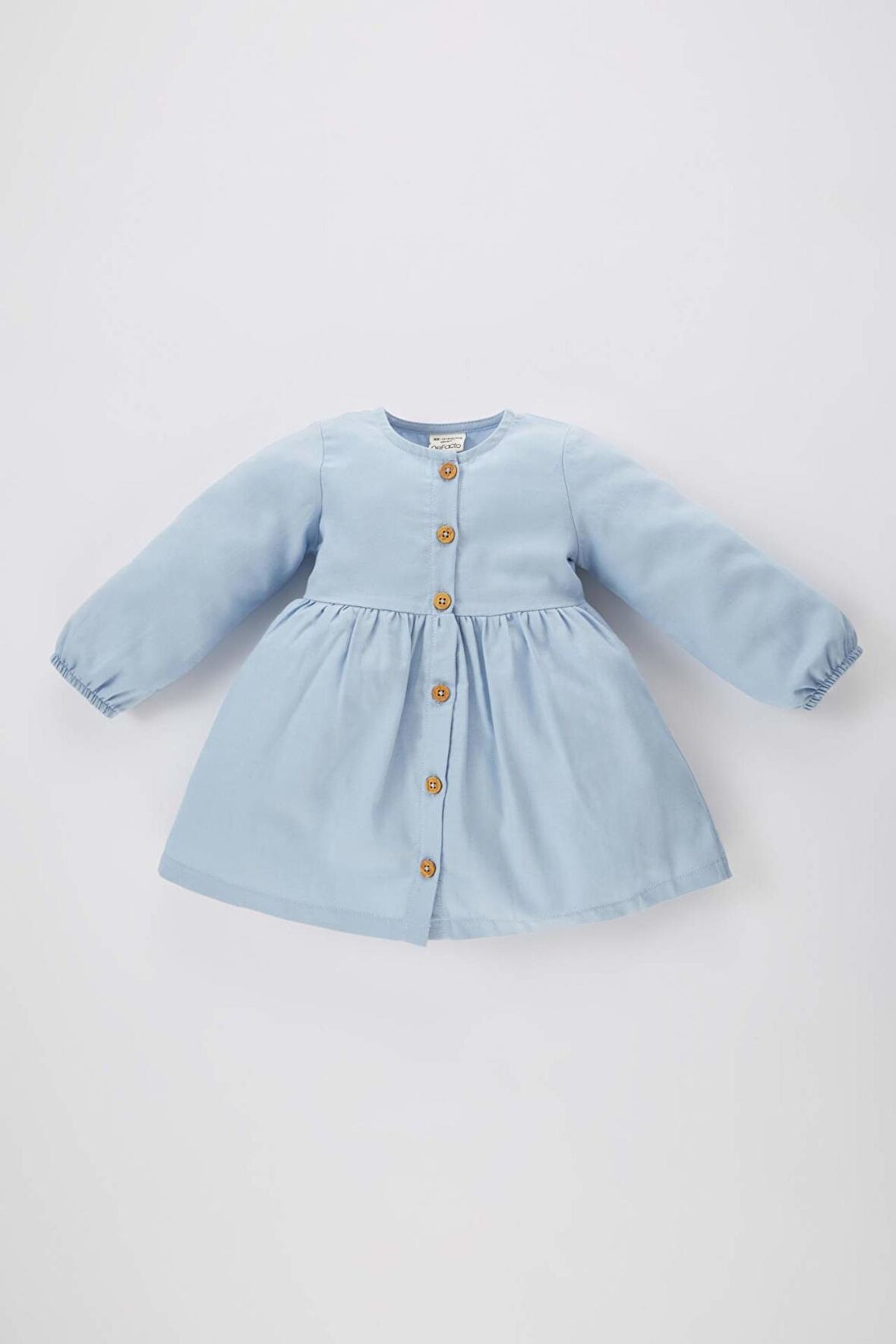DeFacto Kız Bebek Uzun Kollu Twill Basic Elbise B7735A524SPBE789