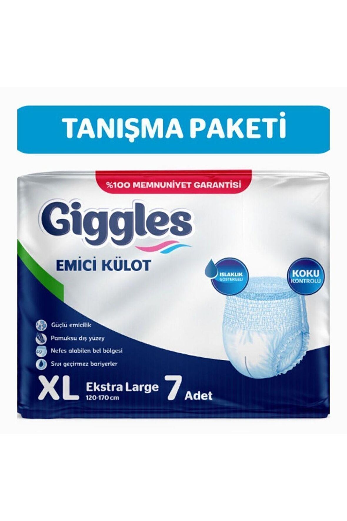 Yetişkin Emici Külot Ekstra Large 7'li 1 Paket 7 Adet