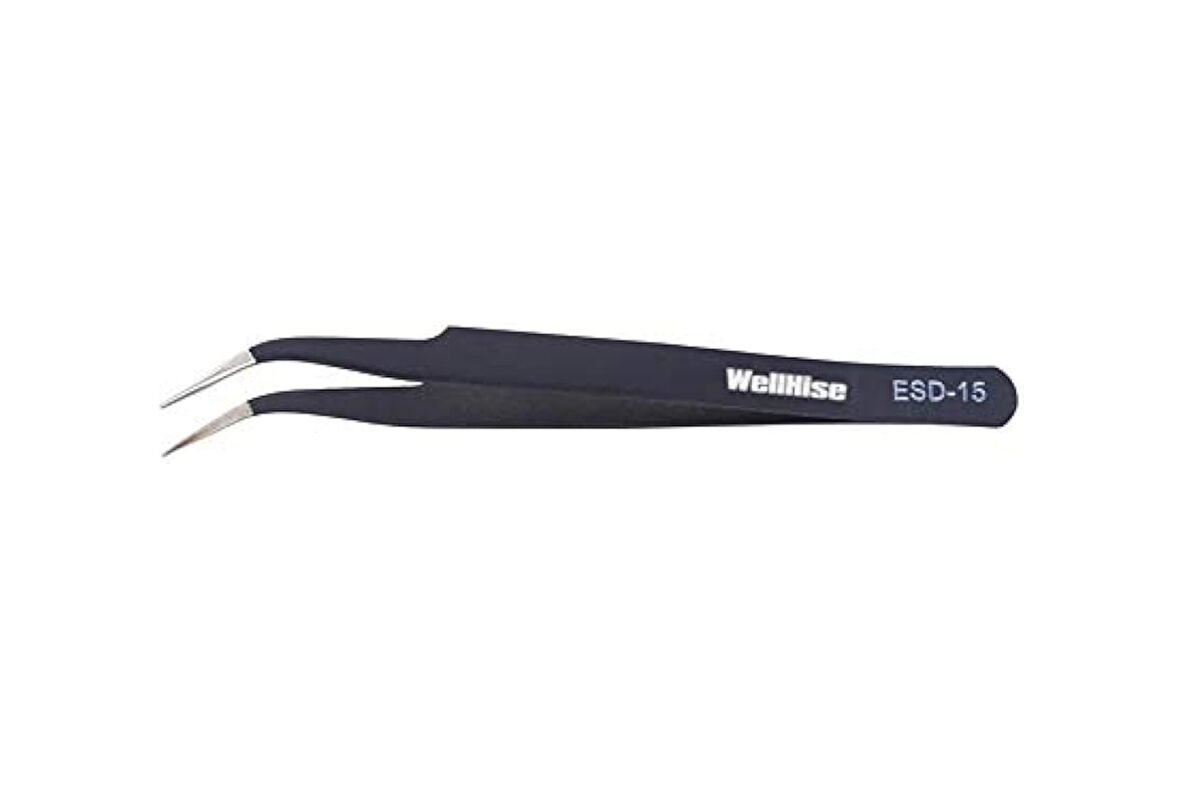 ST-15 AntiStatik Eğri Uç Tweezers Cımbız