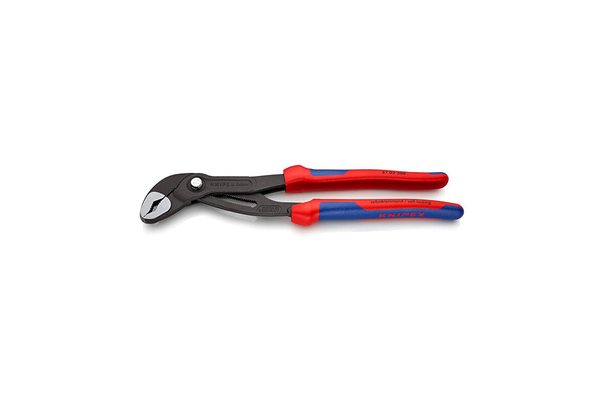 KNIPEX Cobra, Su Pompası Pensesi | 2K Saplı Boru Anahtarı, Büyük, Krom Vanadyum, Atramentize Edilmiş Pas Koruması, 300 Mm, 87 02 300