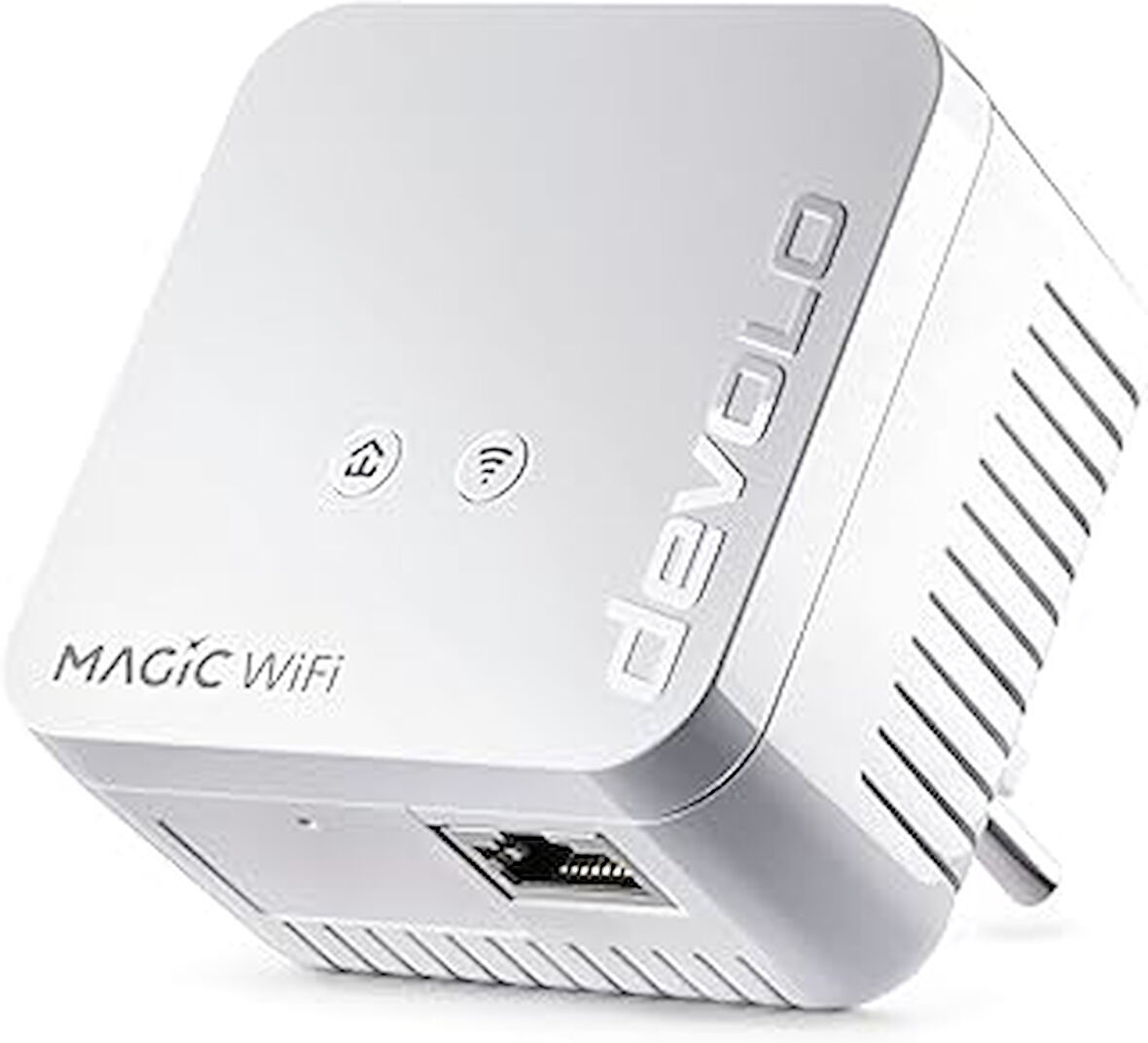 devolo 1 WiFi mini Ek Adaptör I Mesh Wi-Fi I Powerline: 1.200 Mbps WLAN: 300 Mbps I WiFi Menzil Genişletici I Access Point I Tak Çalıştır