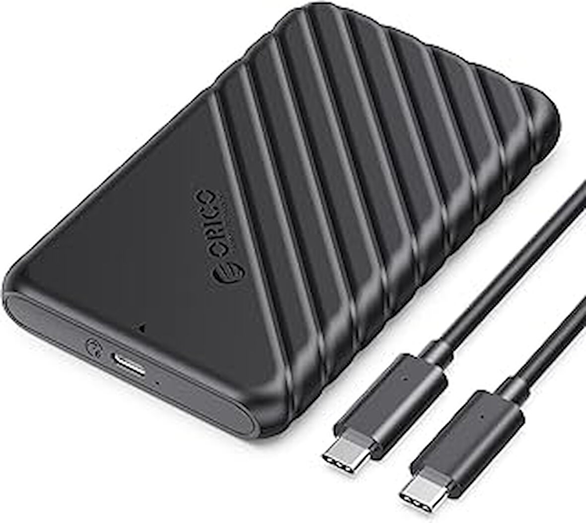 ORICO Sabit disk muhafazası 2,5 inç, 6Gbps USB C 3.1 gen 1 sabit disk muhafazası, 9,5 mm 7 mm 2,5 inç SATA SSD HDD, UASP destekli, USB 3.1 kablolu, aletsiz harici SSD gövde