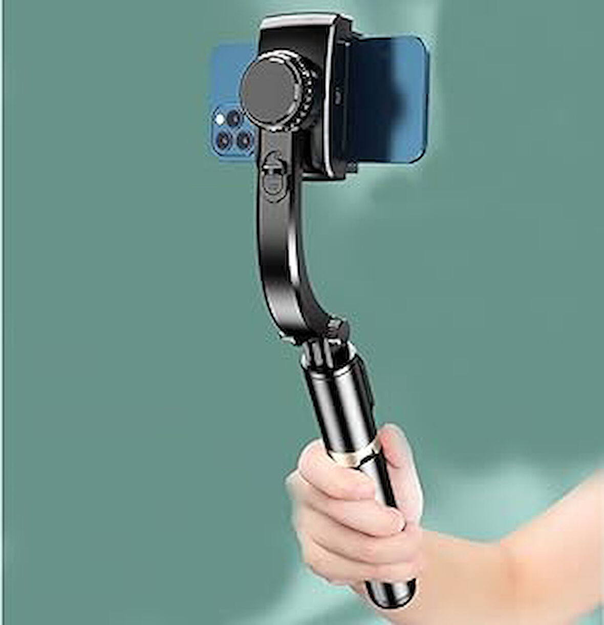 Gimble Dengeleyici Otomatik Denge Sabitleyici Alüminyum Çubuk Teleskopik Selfie Sopa Video İstikrarlı Çekim Tripod Telefon Smartphone için L19