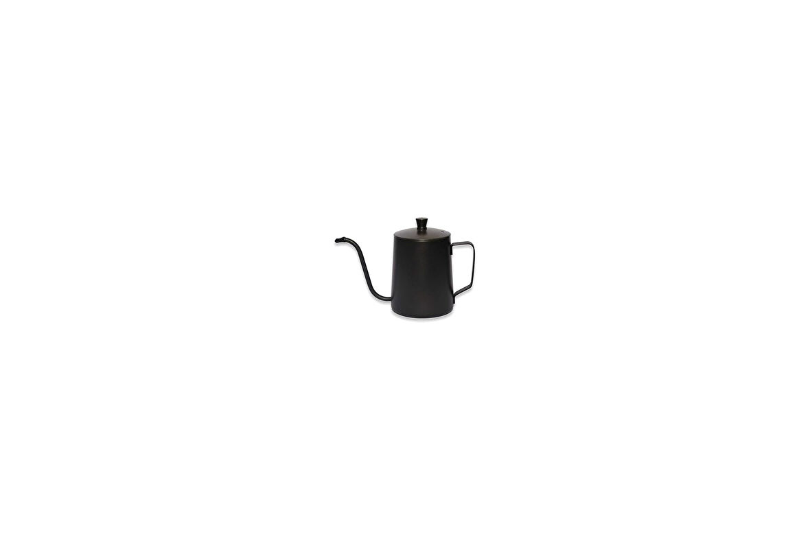 Ev Baristası Kahve Gooseneck Kettle - Çelik Kahve Demleme Dripper Kettle - Paslanmaz Çelik - 600 ml