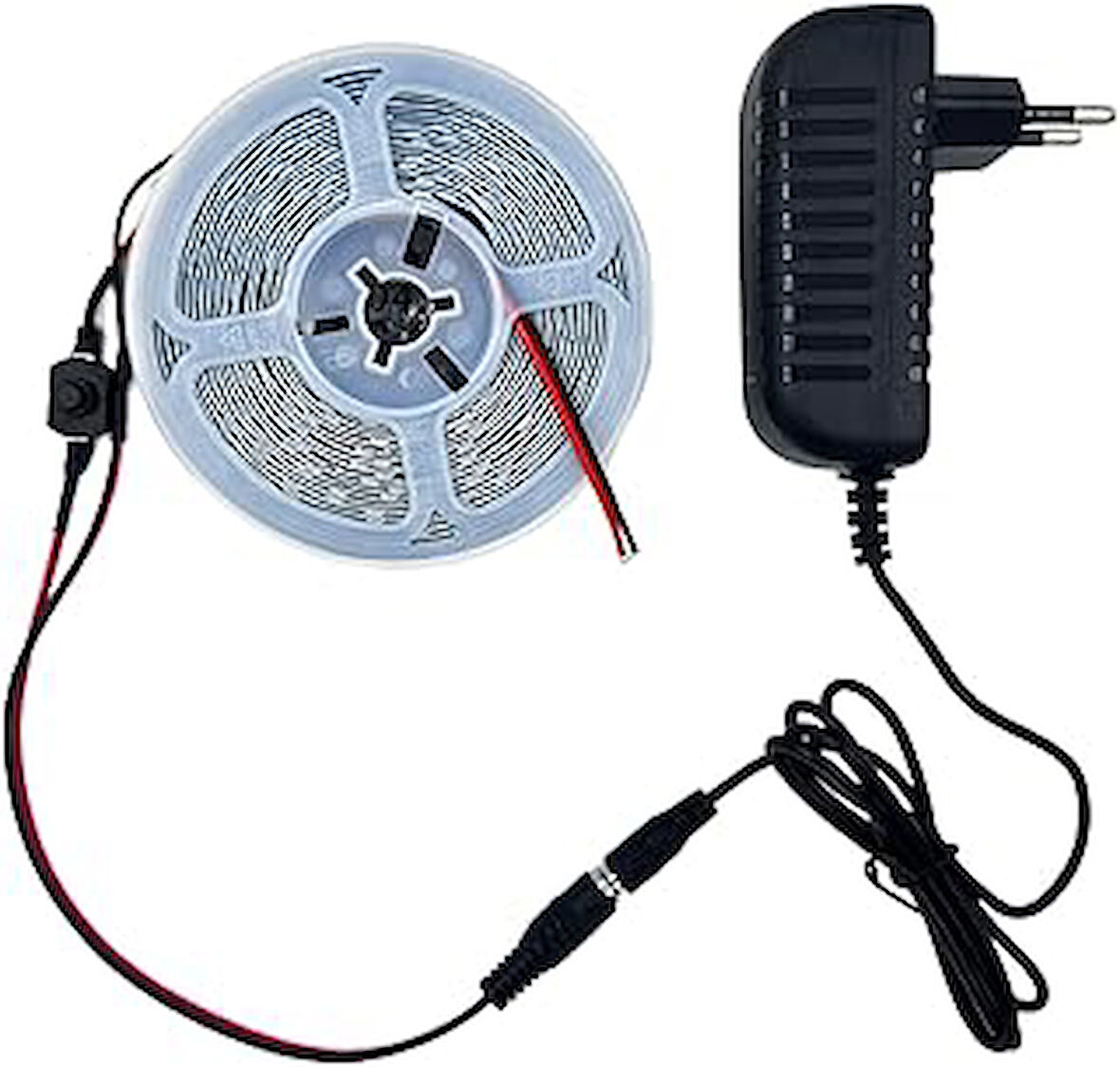 12v 4040 Şerit Led Tak Çalıştır Hazır Set | Beyaz, Günışığı | Dim Edilebilir | Adaptör Dahil | 2-3-5 Mt | Mutfak, Tezgah, Dolap içi, Ayna için