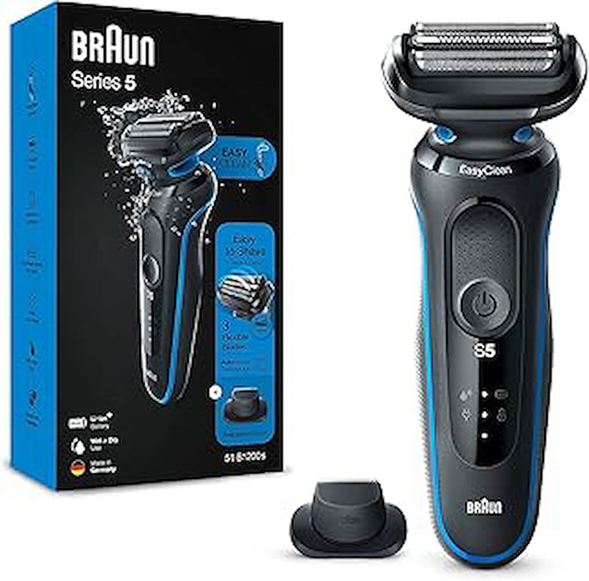 Yeni Seri 5 B1200s Kablosuz Tıraş Makinesi, AutoSense, EasyClean, EasyClick, Islak & Kuru