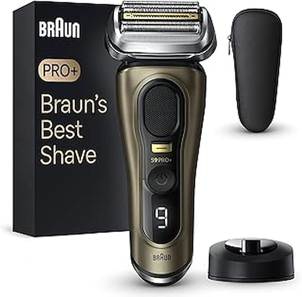 Series 9 PRO+ Elektrikli Tıraş Makinesi, Şarj Standı, Islak ve Kuru, 9519s, Altın Rengi