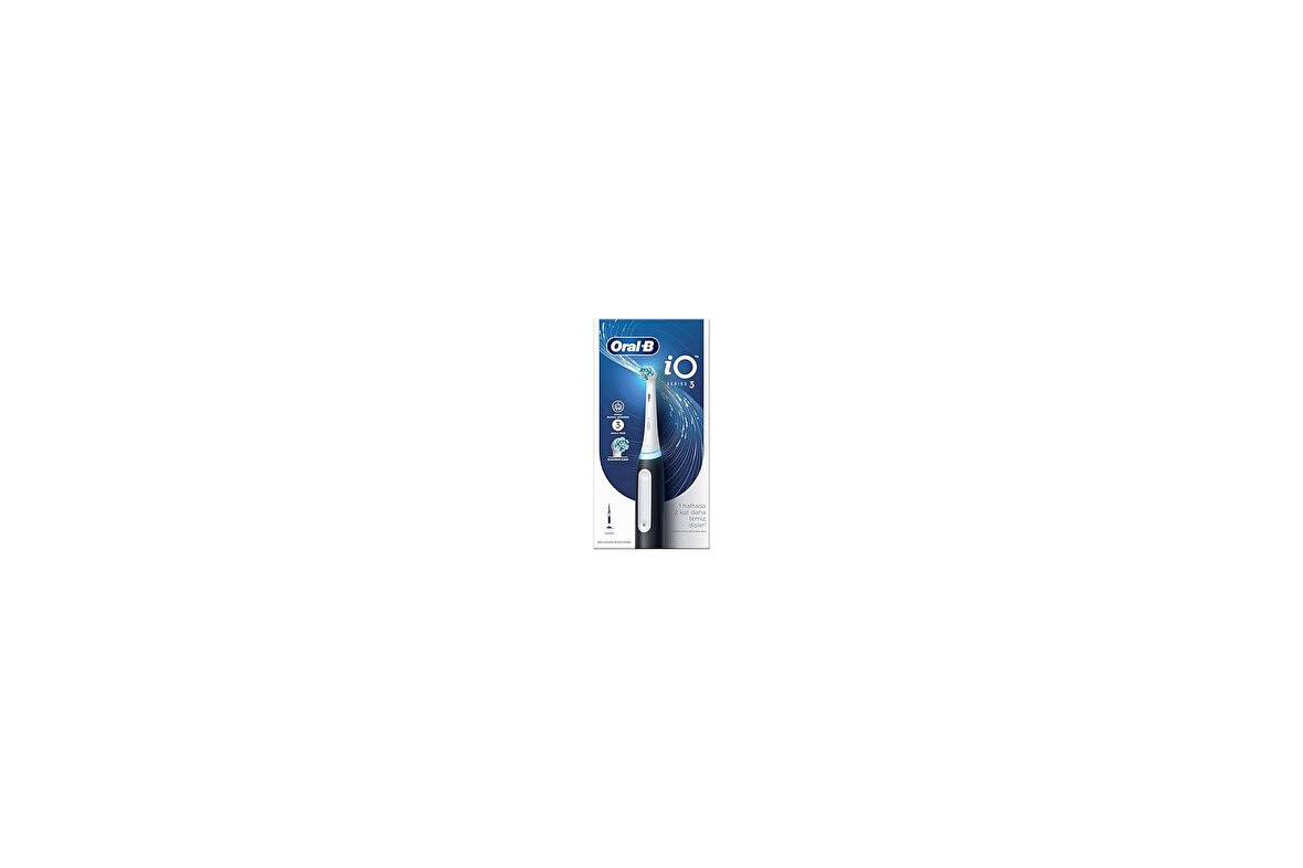 Oral-B iO - 3 Siyah Şarjlı/Elektrikli Diş Fırçası, 1 Diş Fırçası Başlığı, Tasarımı