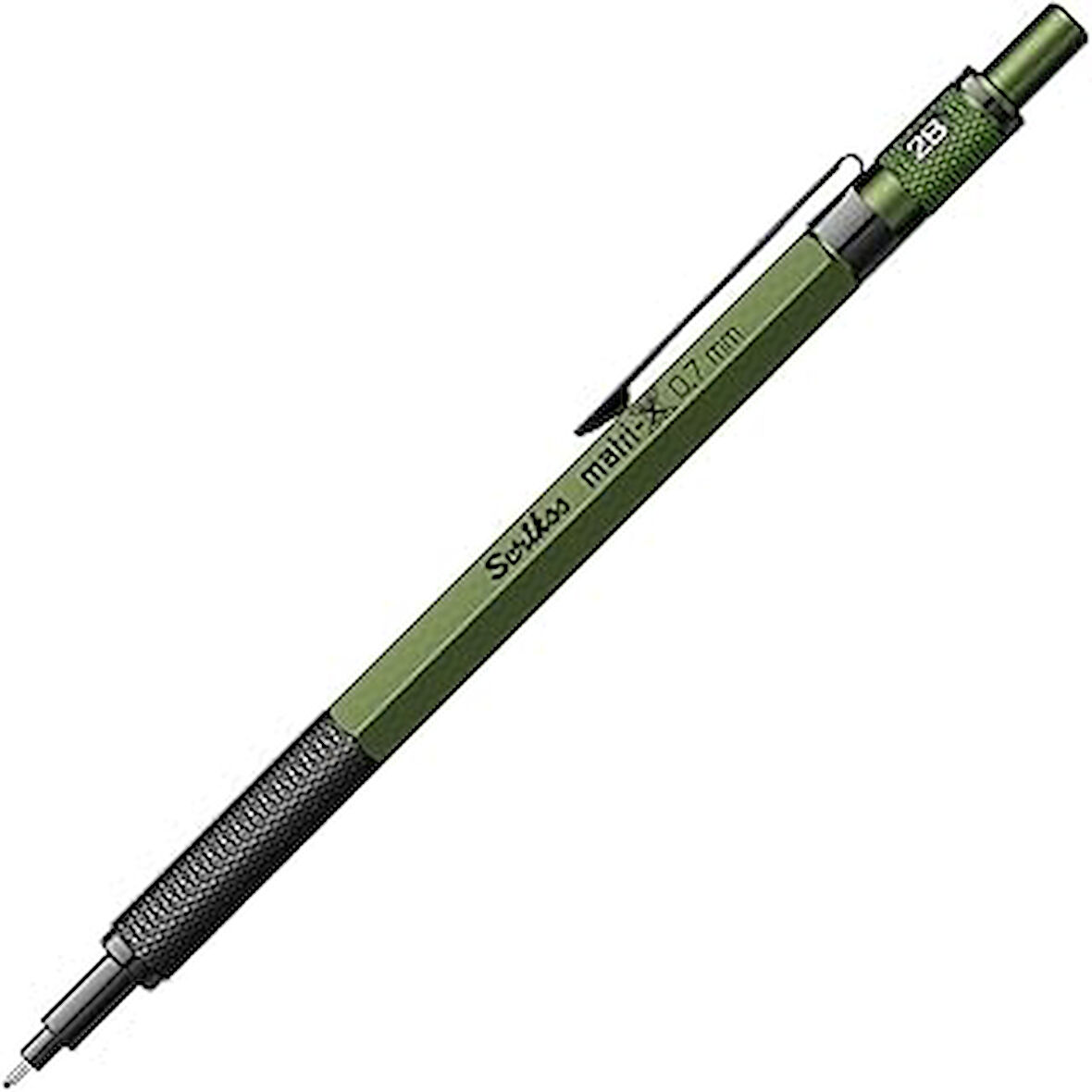 Scrikss Ofis Matri-X Versatil 0.7 mm Kalem, Silgili, Yeşil