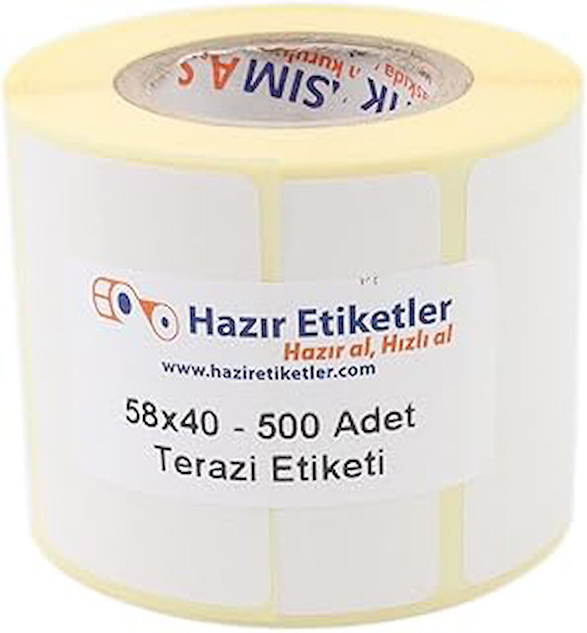 hazır etiketler , hazır al hızlı al Eko Termal Terazi Etiketi 58mm x 40mm Ruloda 500 Adet 40mm Kuka Çapında Direk Termal Transfer Etiketi