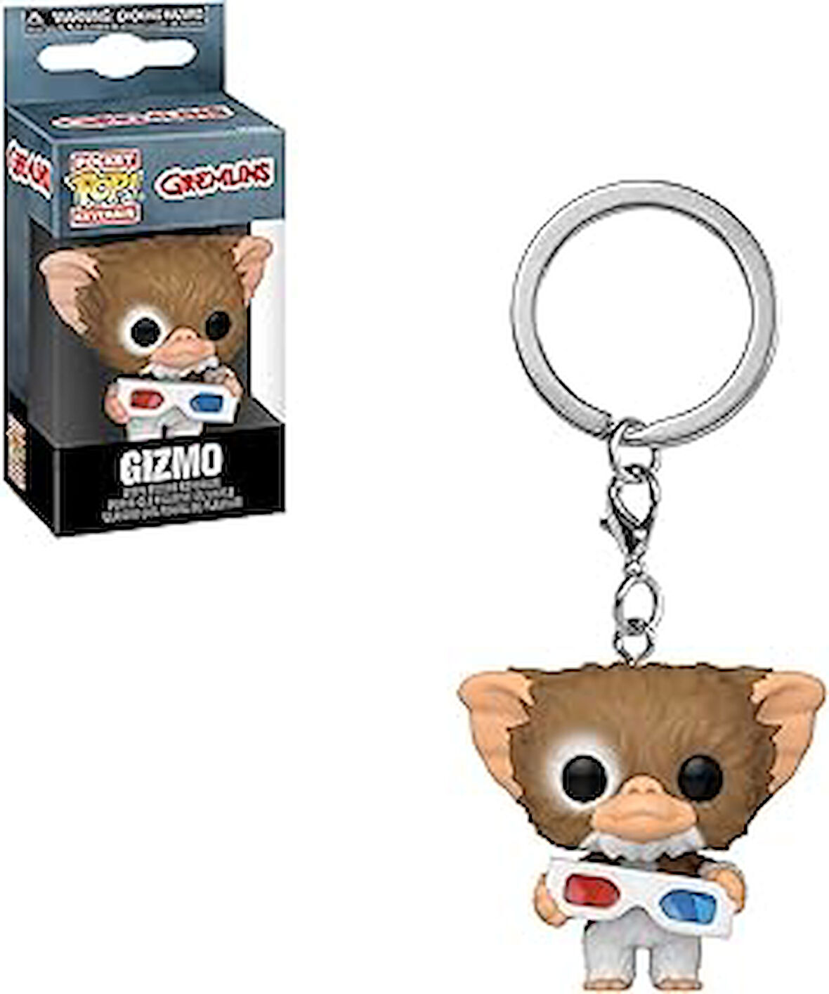 Funko 49883 POP Anahtarlık: Gremlins-Gizmo w/3D Gözlükler Korku S8 Koleksiyon Oyuncağı, Çok Renkli