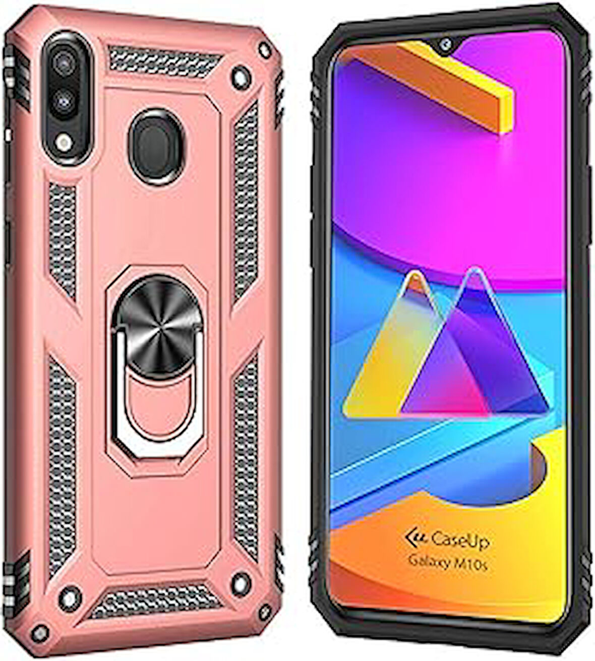 CaseUp Galaxy M10s, CaseUp Magnetic Ring Uyumlu Kılıf Rose