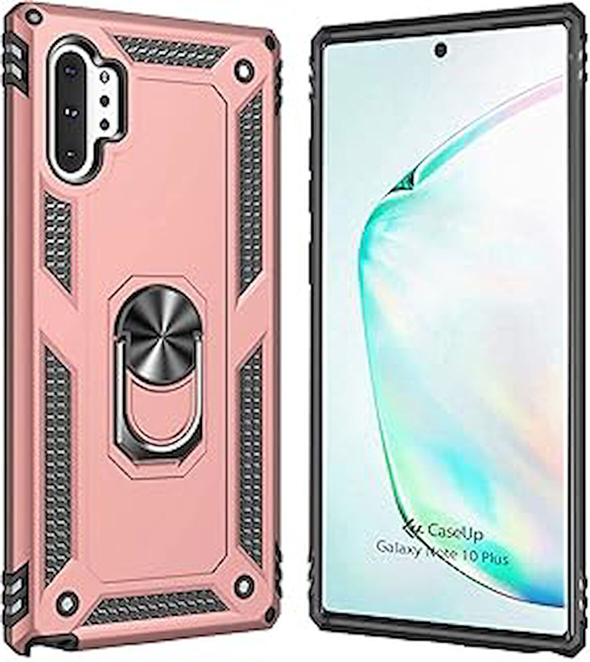 CaseUp Galaxy Note 10 Plus, CaseUp Magnetic Ring Uyumlu Kılıf Rose