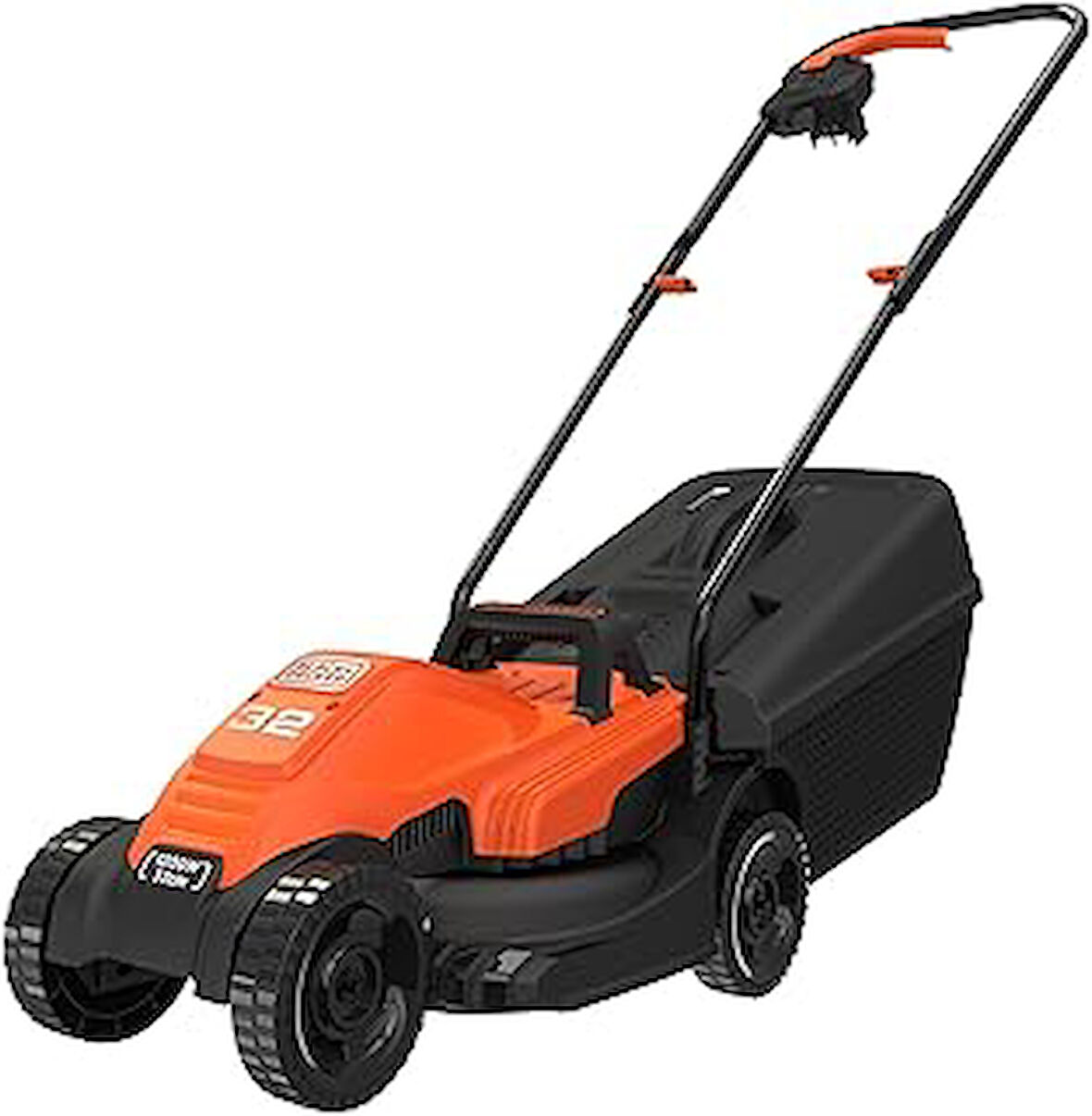 Black+Decker BEMW451 elektrikli çim biçme makinesi (1.200 W, 32 cm kesme genişliği, 3 kat eksenel ke