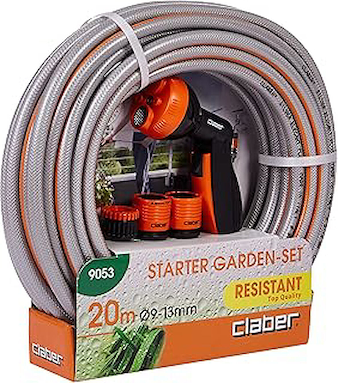 Claber 9053 Starter Garden-Set Hortum Başlangıç Seti 20 Metre 9-13 Mm Hortum, Çok İşlevli Sulama