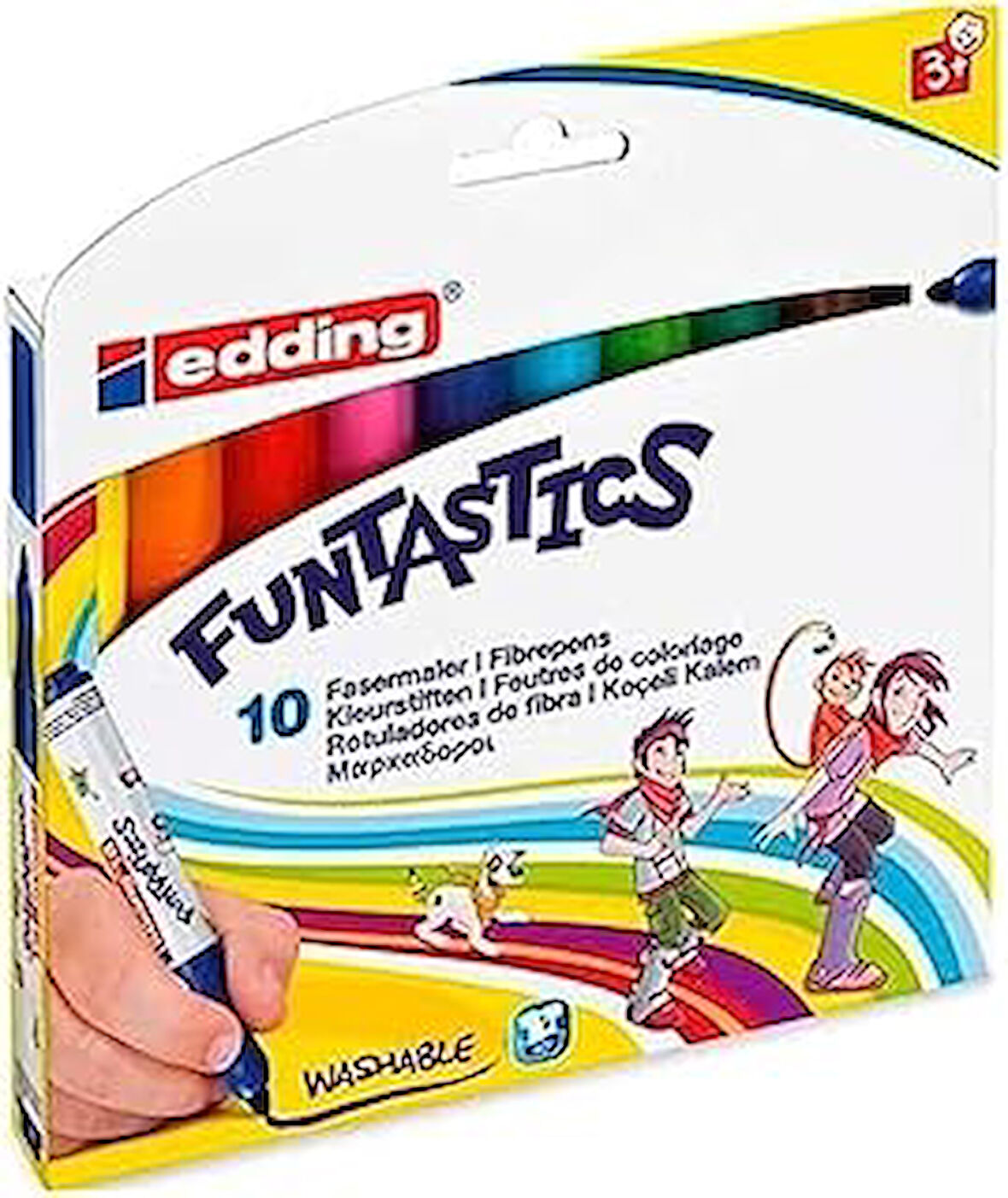 edding 14 FUNTASTICS çocuklar için kalın uçlu keçeli kalem 10'lu set - 2-3 mm yuvarlak uç