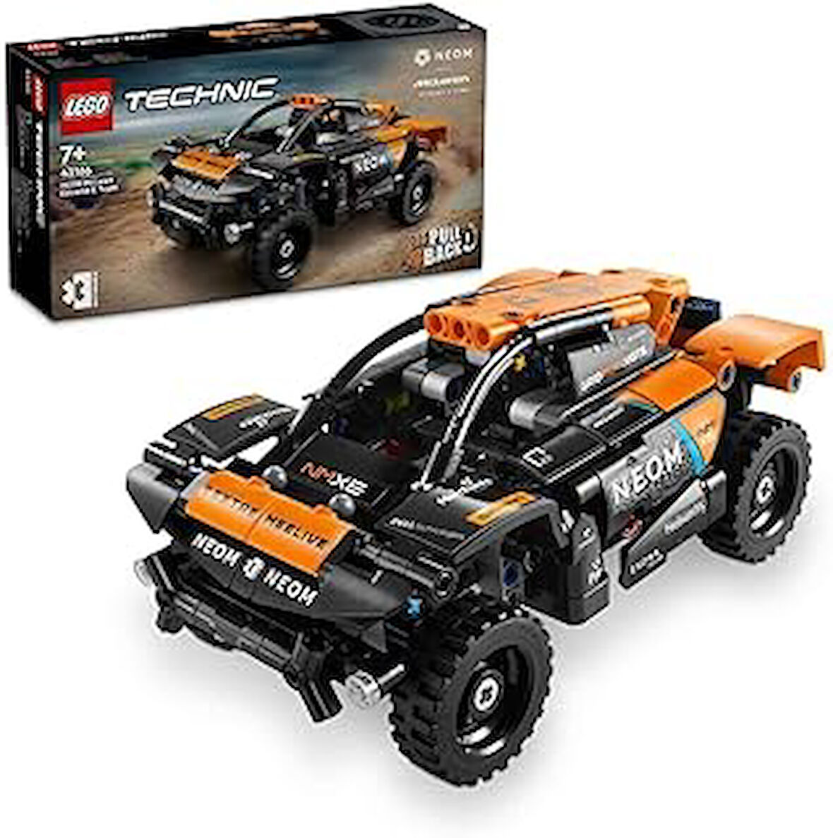 Technic NEOM McLaren Extreme E Car 42166-7 Yaş ve Üzeri Yarış Arabası Seven Çocuklar için Koleksiyonluk Yaratıcı Oyuncak Model Yapım Seti