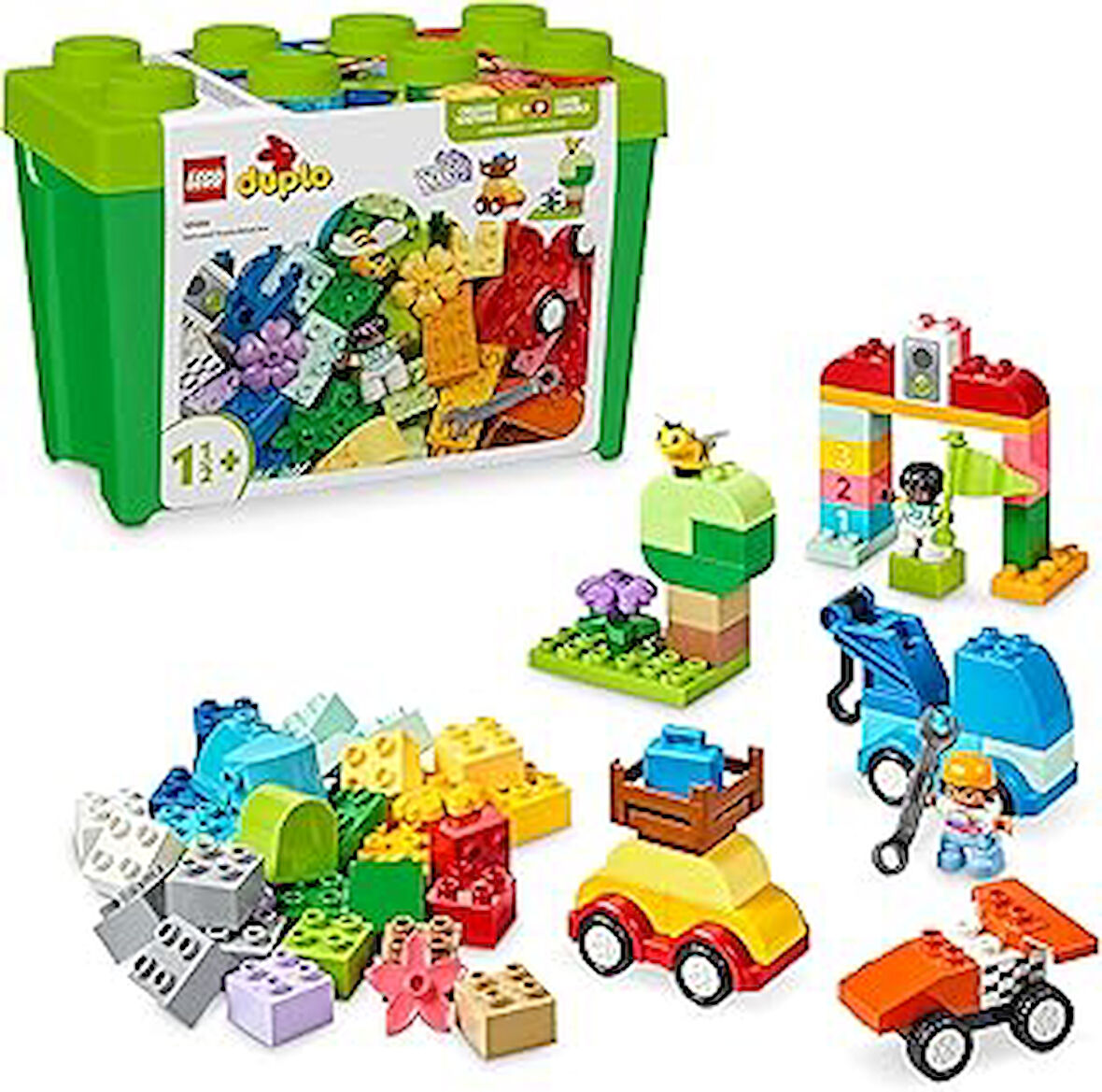 DUPLO Classic Arabalar ve Kamyonlar Yapım Parçası Kutusu 10439, Küçük Çocuklar için Araç İçeren Yaratıcı ve Eğitici Oyuncak Yapım Seti