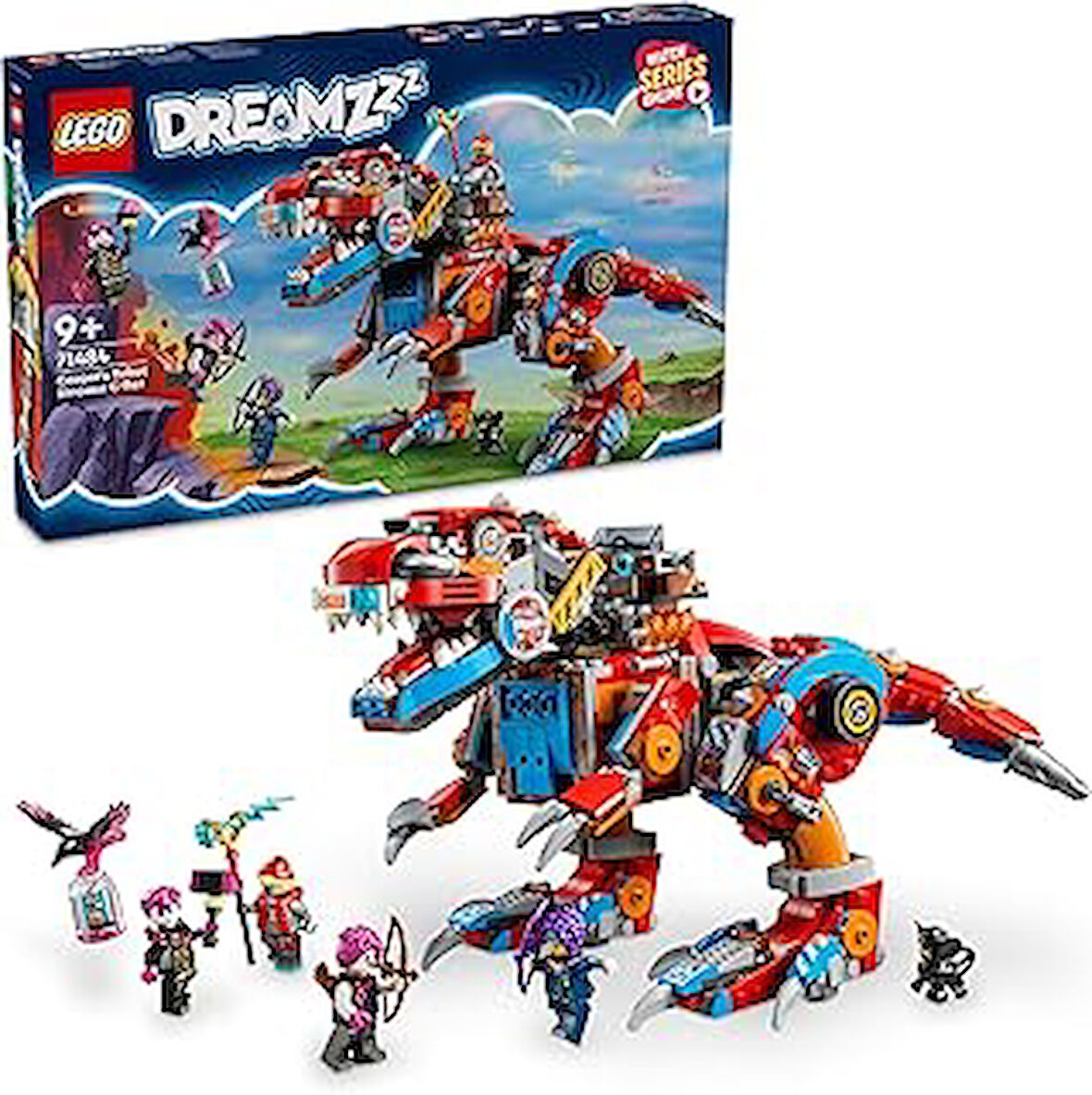 DREAMZzz Cooper’ın Robot Dinozoru C-Rex 71484 – 9 Yaş ve Üzeri Çocuklar İçin 4 Minifigür ve T. rex Modeli İçeren Yaratıcı Oyuncak Yapım Seti