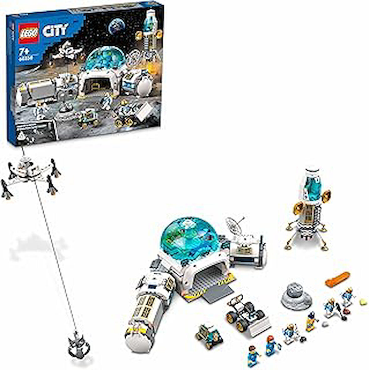 LEGO® City Ay Araştırma Üssü 60350 - Çocuklar İçin Yaratıcı Oyuncak Yapım Seti