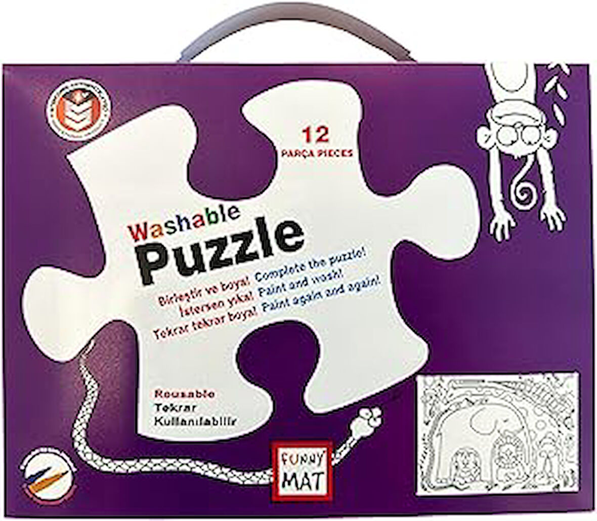 Funny Mat Washable Puzzle Sevimli Dostlar Paket