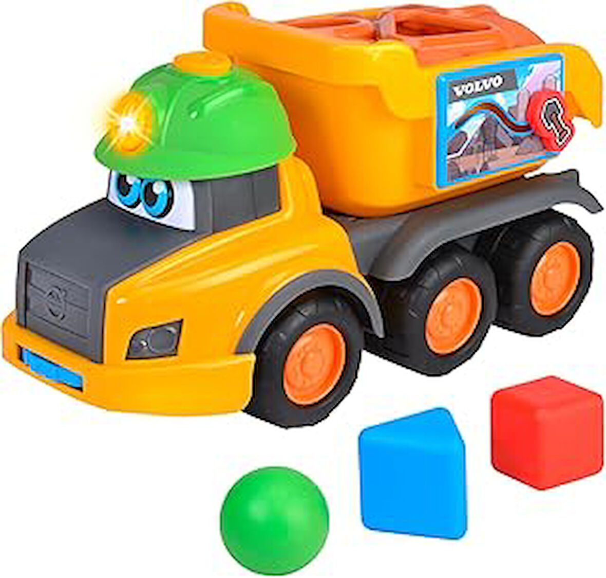 Dickie Toys, 204115008, Abc Harry Hauler, Serbest Tekerlek, Aktivite Aracı, Takılabilir 3 Çıngırak Şekli, Işıklı Ve Sesli, Damper Yukarı Ve Aşağı Hareket Edebilir, 30cm, Çok Renkli