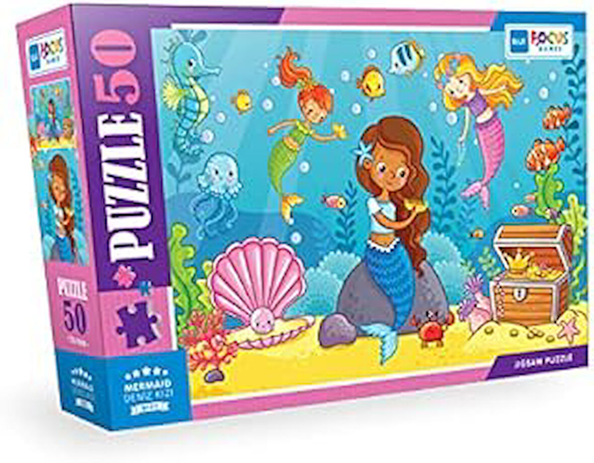 Blue Focus - Mermaid - Puzzle 50 Parça