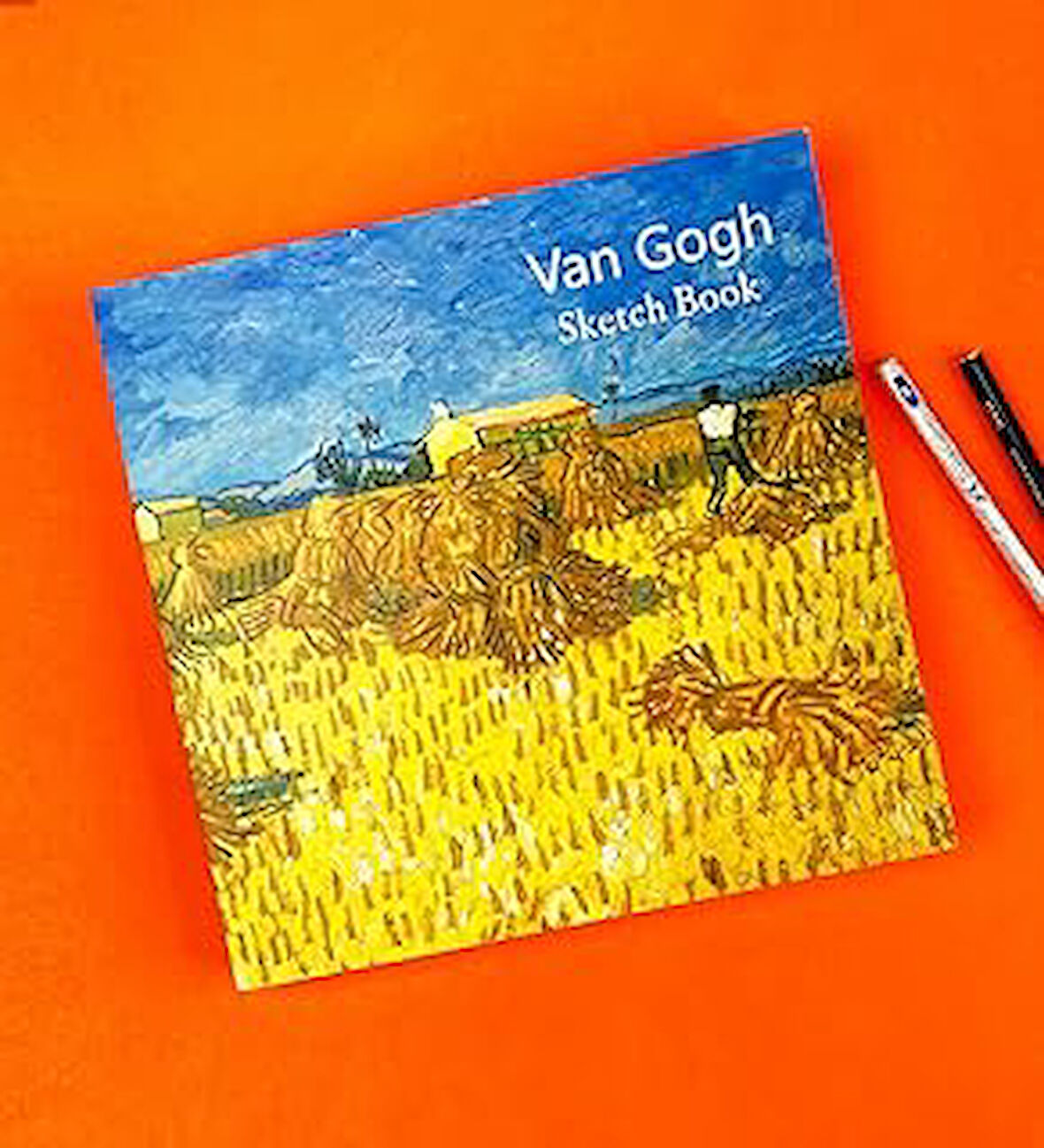 Van Gogh Buğday Tarlasında Orakçı Tasarımlı Sketch Book