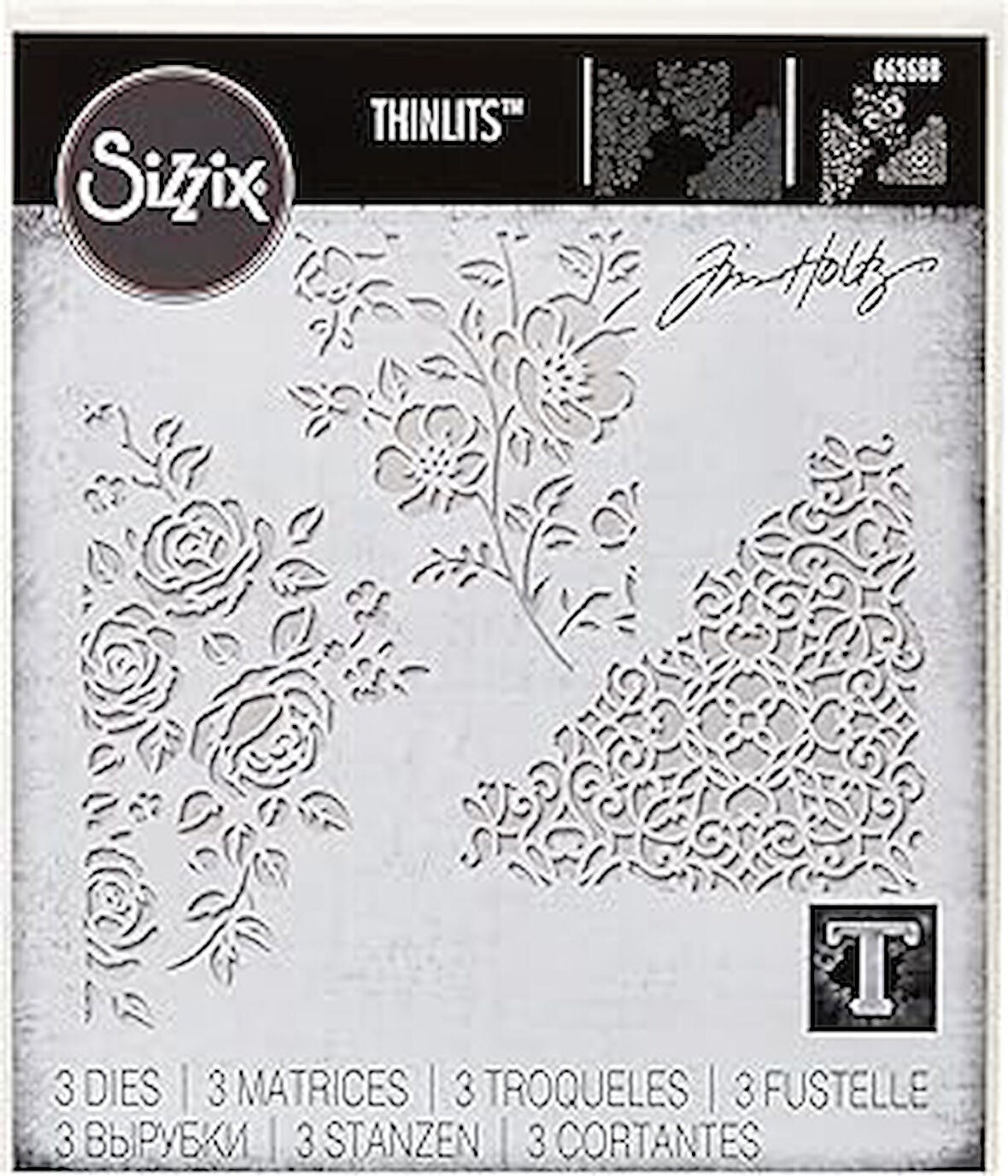 Sizzix Thinlits delgeç şablonları-Geschenkgutscheinbeutel Tim Holtz, çelik, çok renkli, 19.1 X 14.4 X 0,4 cm