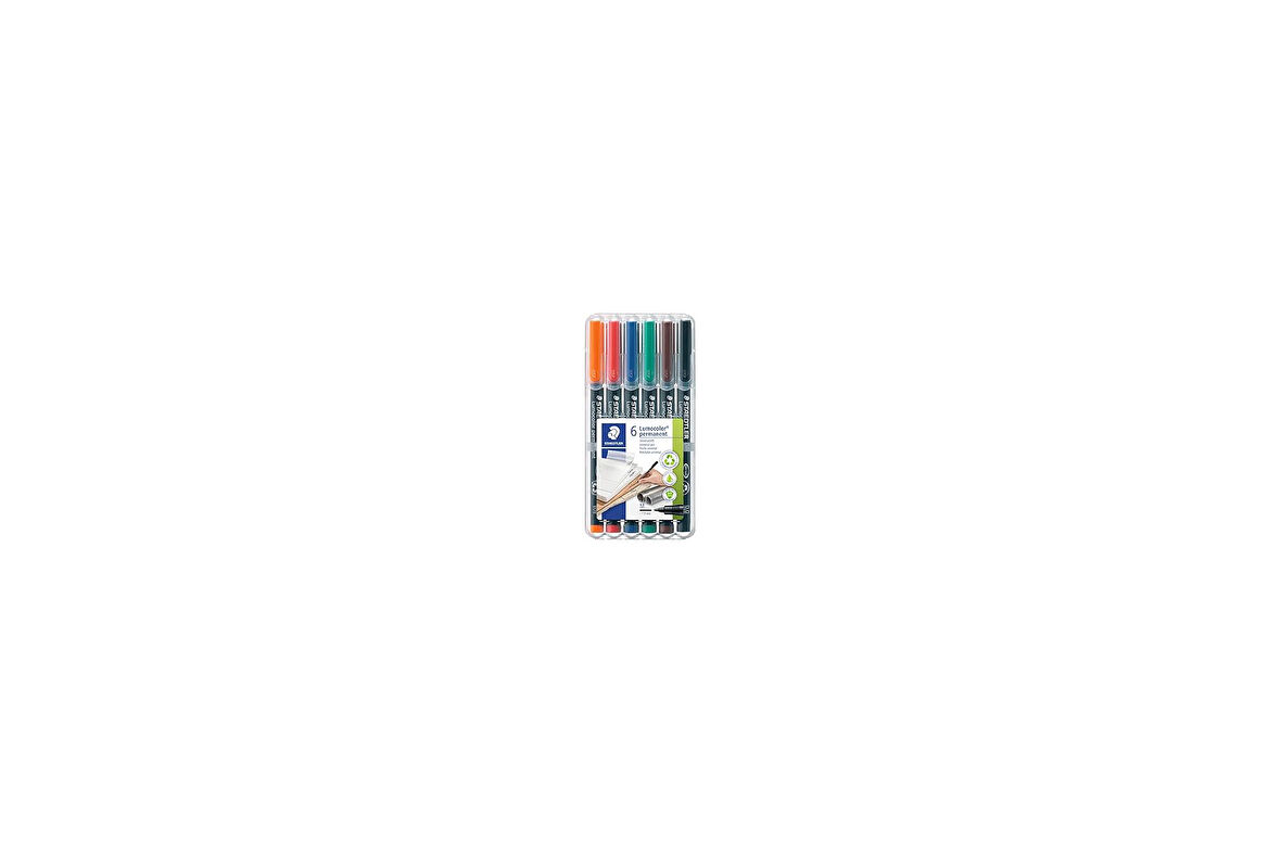 Staedtler 317 WP6 – asetat kalemi Permanent M 6'lı