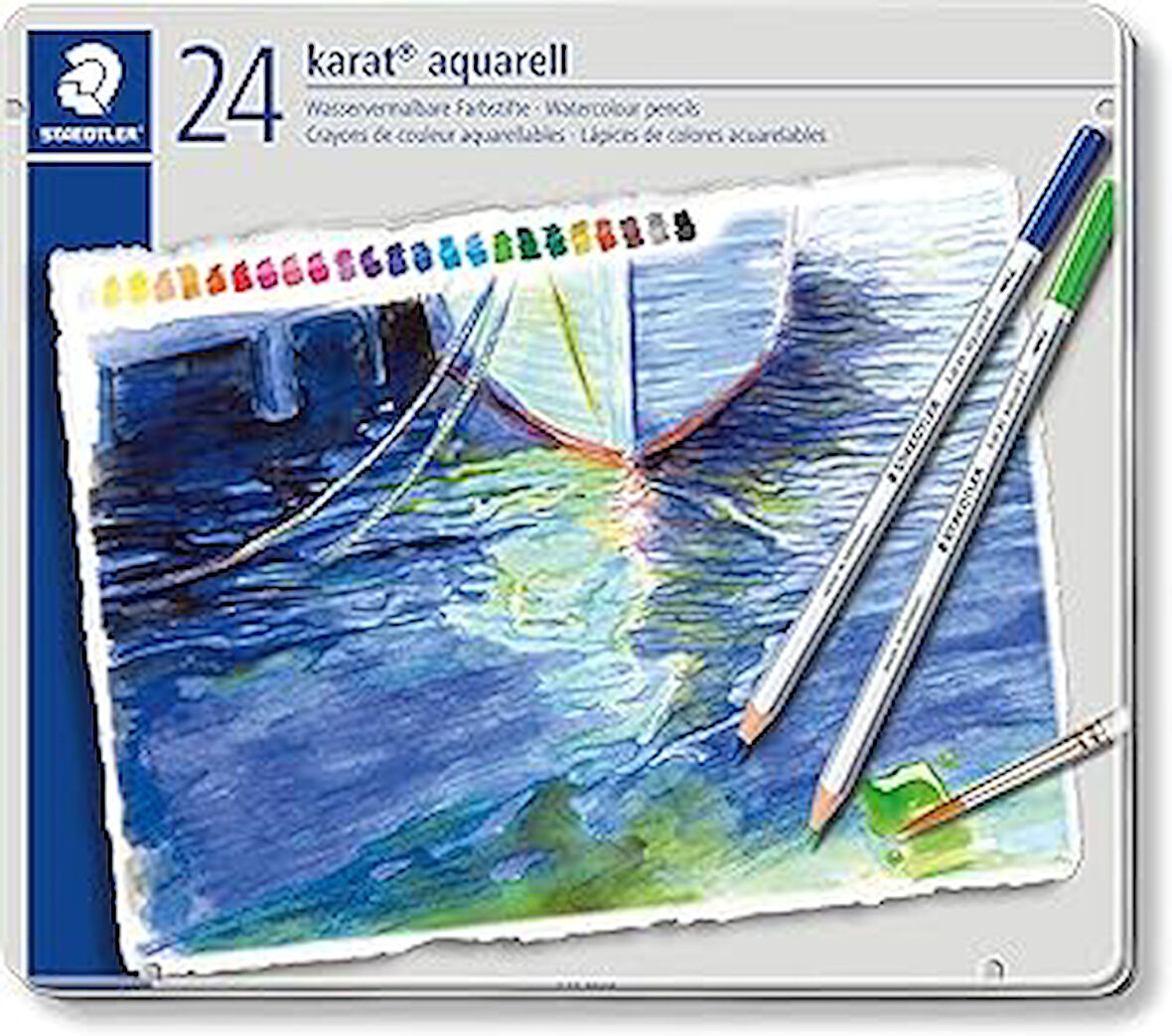 Staedtler 125 M24 Karat Karat Aquarell Kuru Boya 24'lü