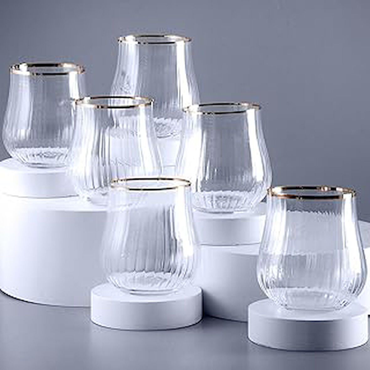 Tulipa Platin 6'lı Su Bardağı 350 ml